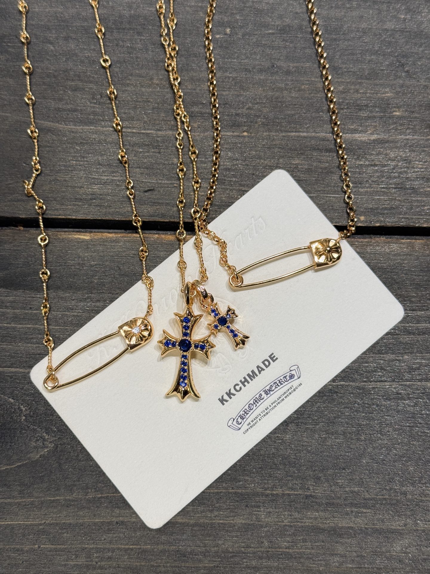 Custom Gold-Plated Diamond Setting, Necklace Pendant