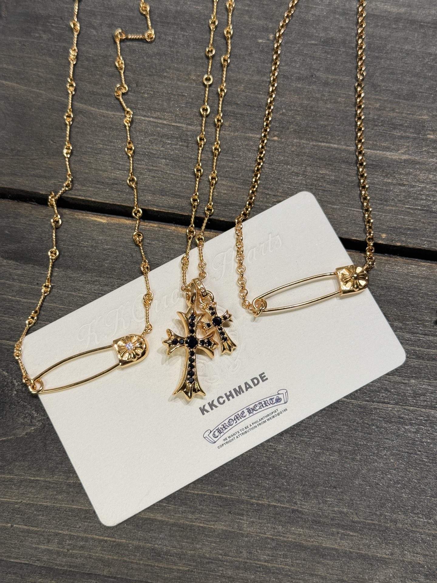 Custom Gold-Plated Diamond Setting, Necklace Pendant