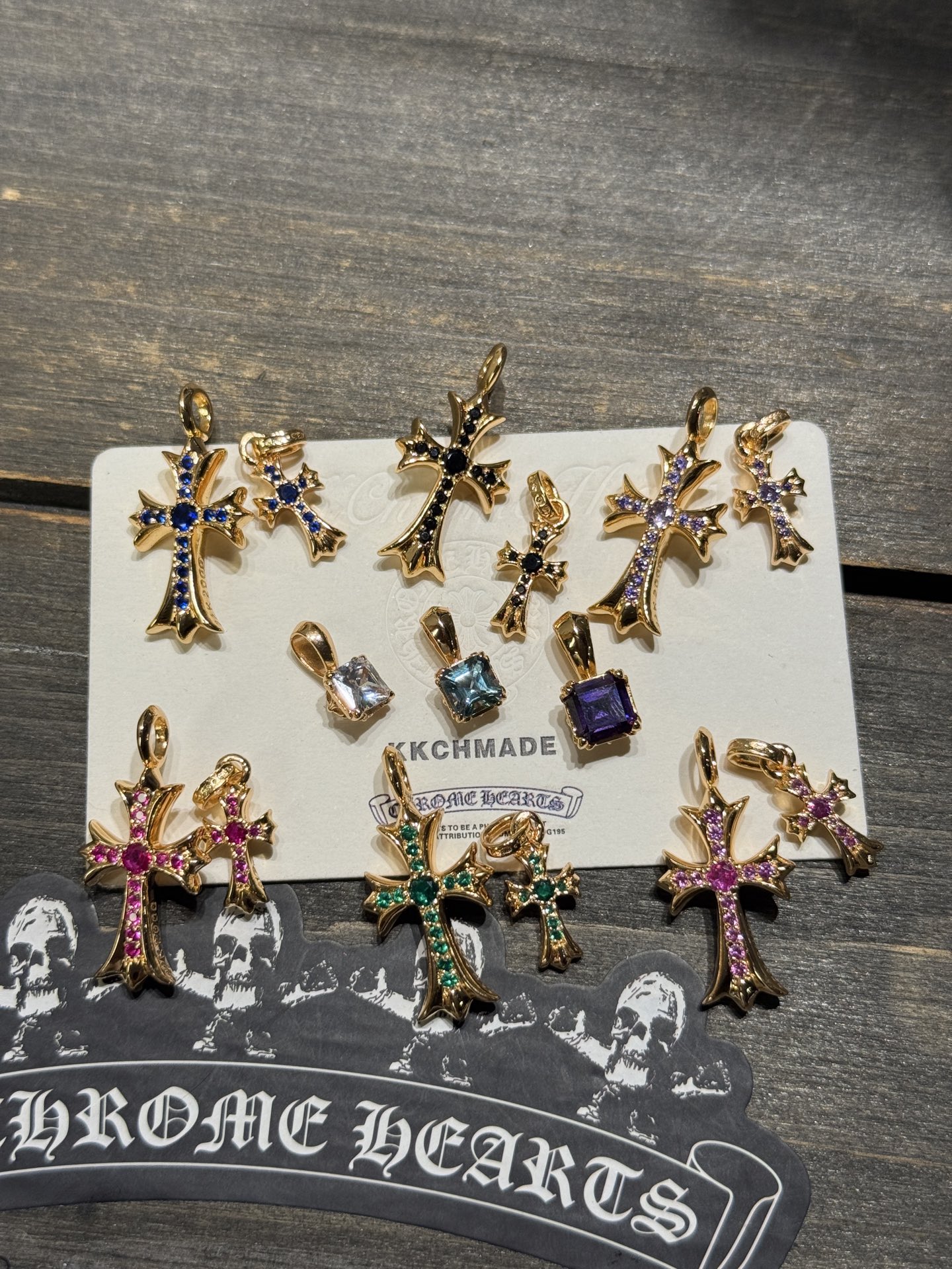 Custom Gold-Plated Diamond Setting, Necklace Pendant