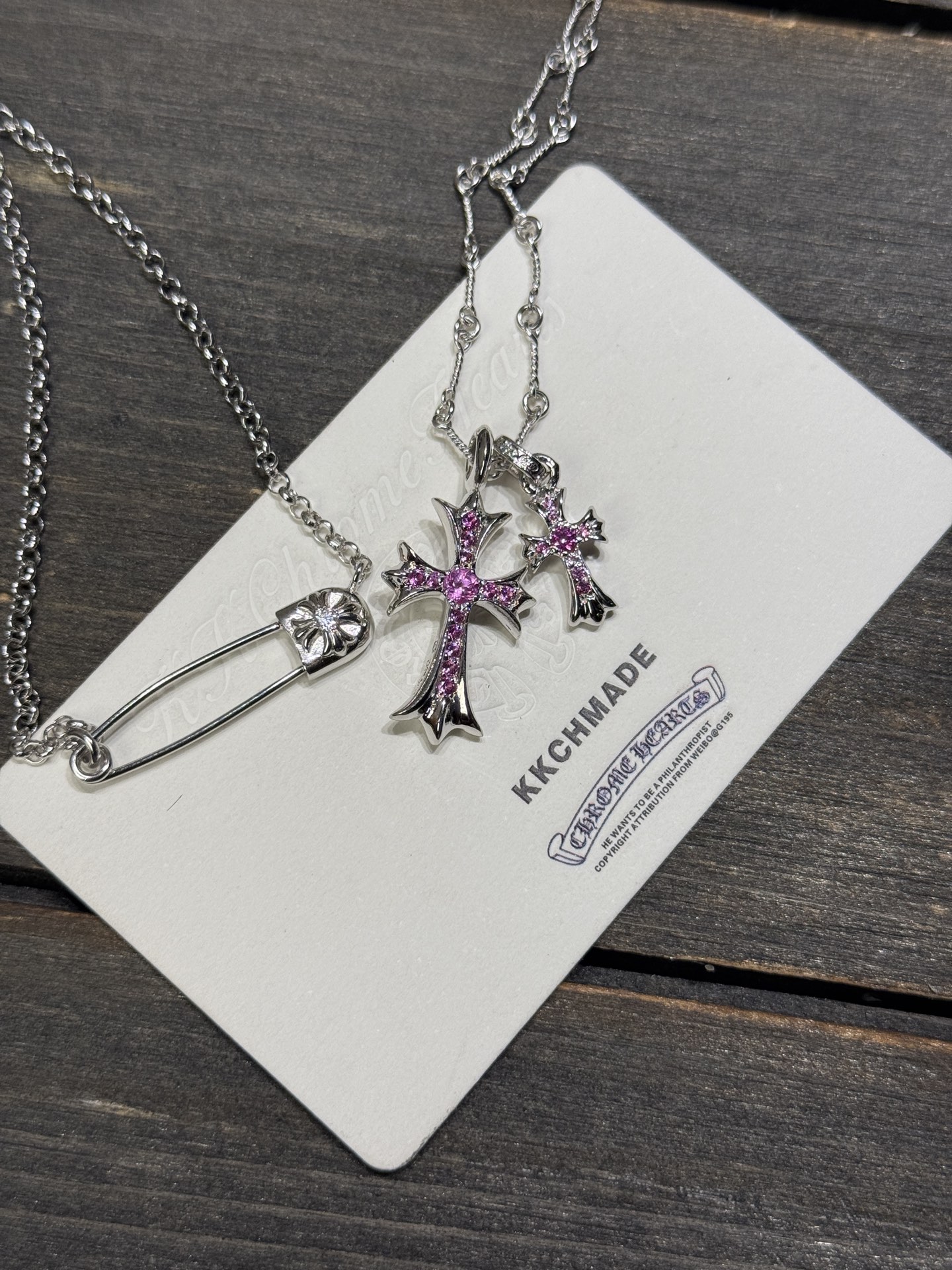 Custom Gold-Plated Diamond Setting, Necklace Pendant