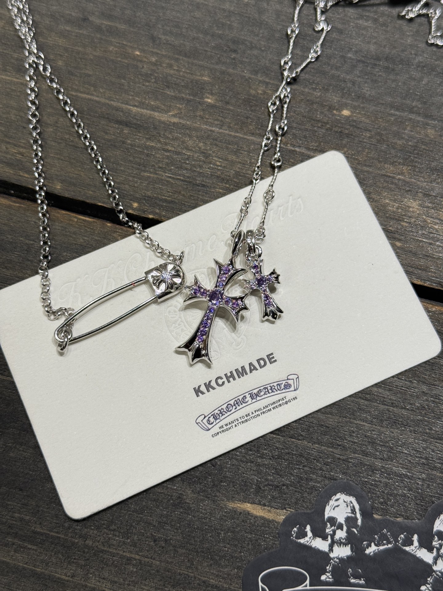 Custom Gold-Plated Diamond Setting, Necklace Pendant