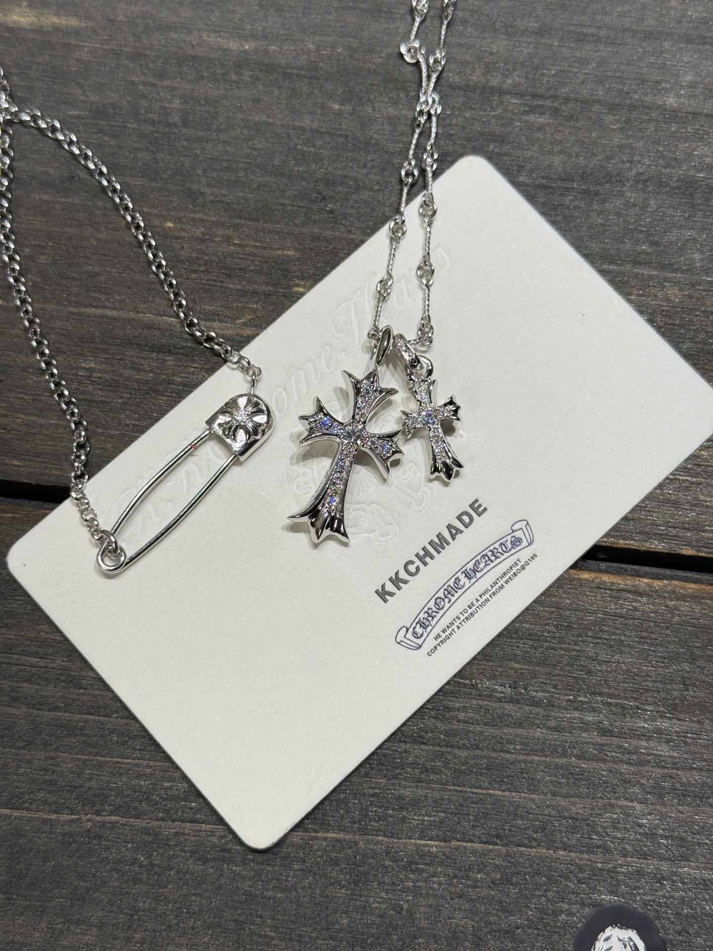 Custom Gold-Plated Diamond Setting, Necklace Pendant