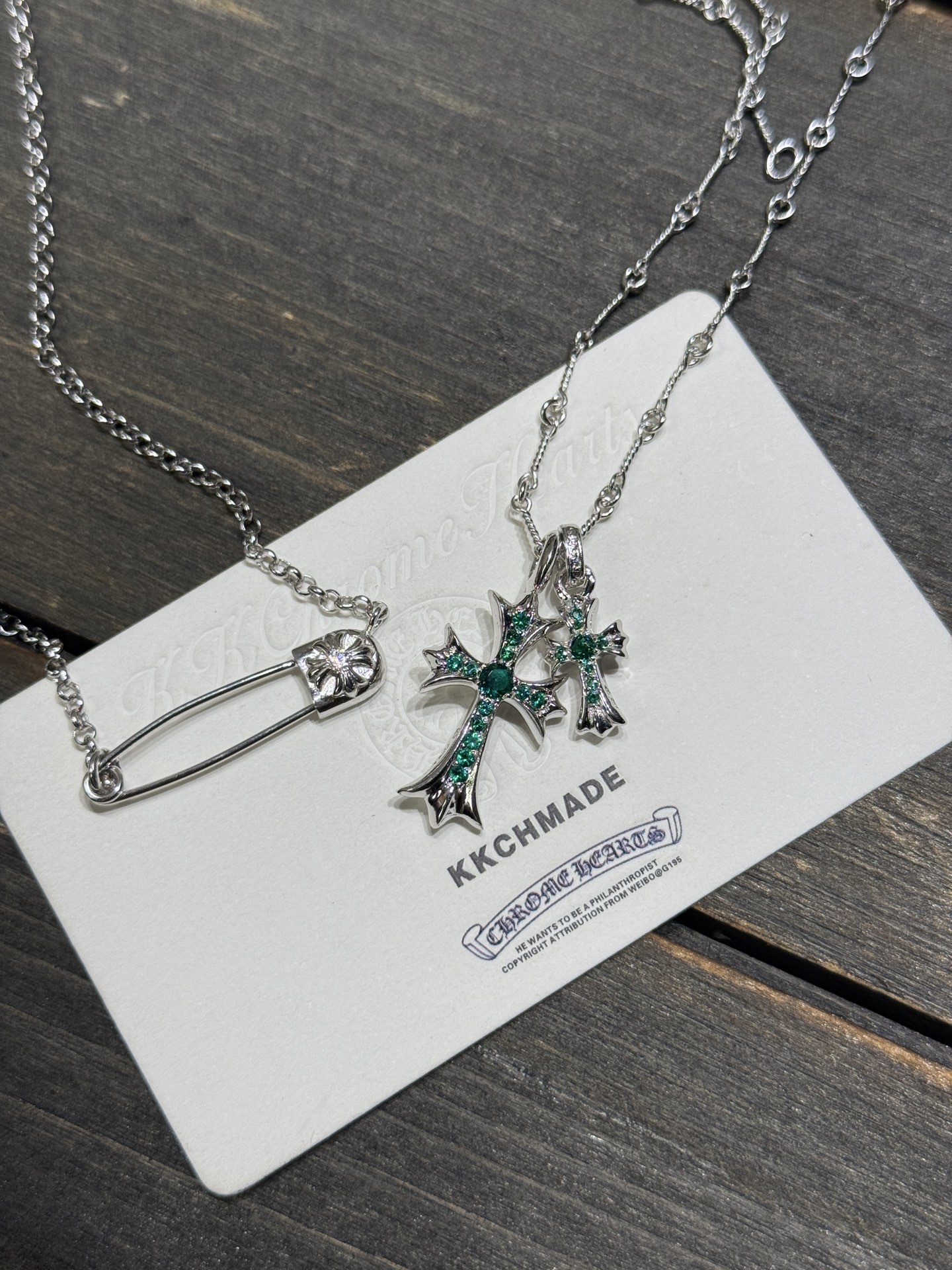 Custom Gold-Plated Diamond Setting, Necklace Pendant