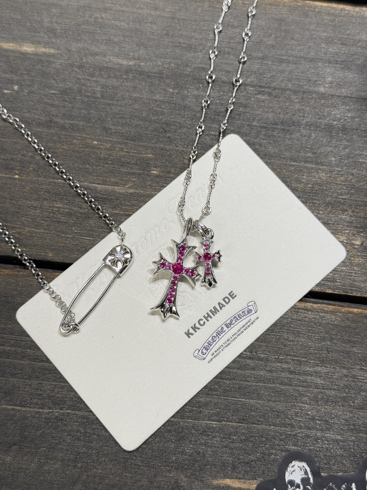 Custom Gold-Plated Diamond Setting, Necklace Pendant