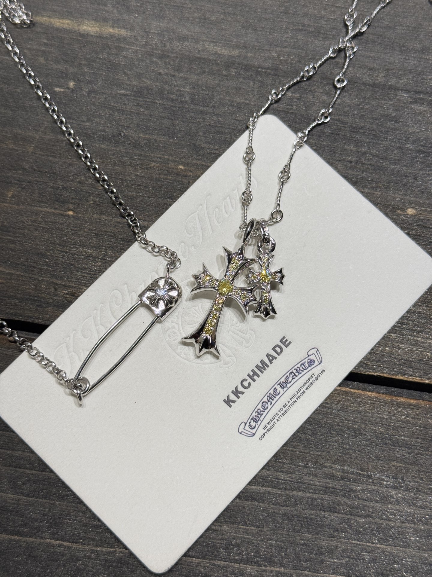 Custom Gold-Plated Diamond Setting, Necklace Pendant