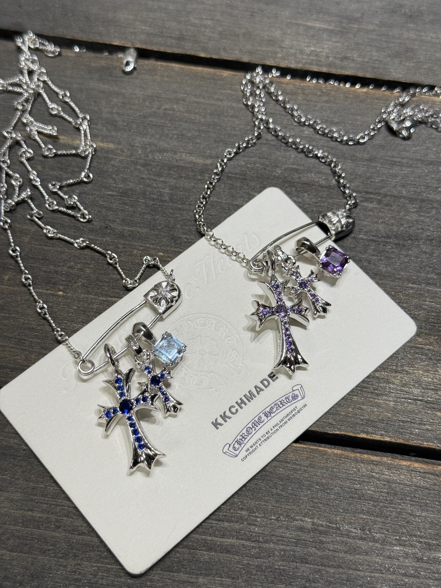 Custom Gold-Plated Diamond Setting, Necklace Pendant