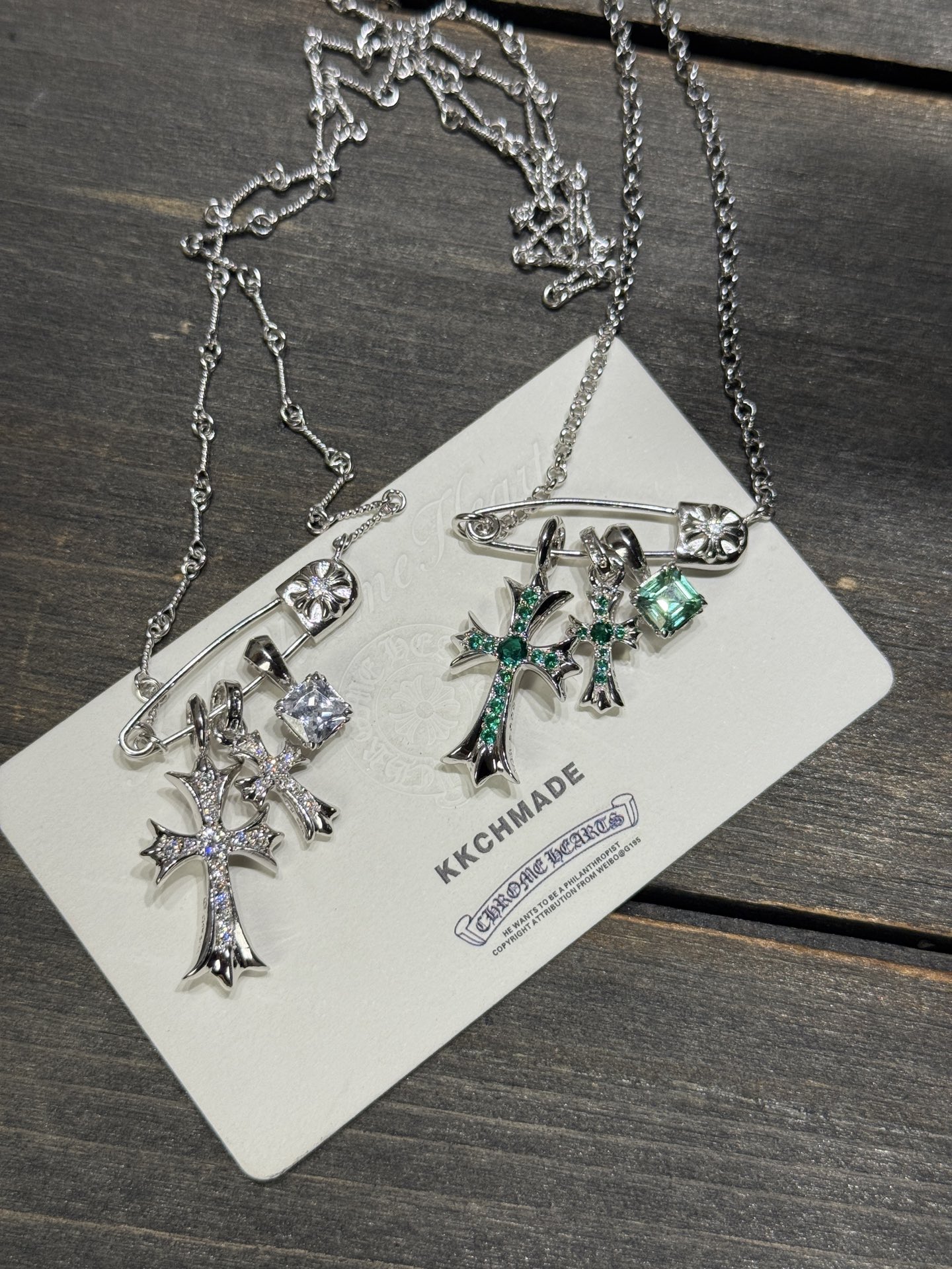 Custom Gold-Plated Diamond Setting, Necklace Pendant