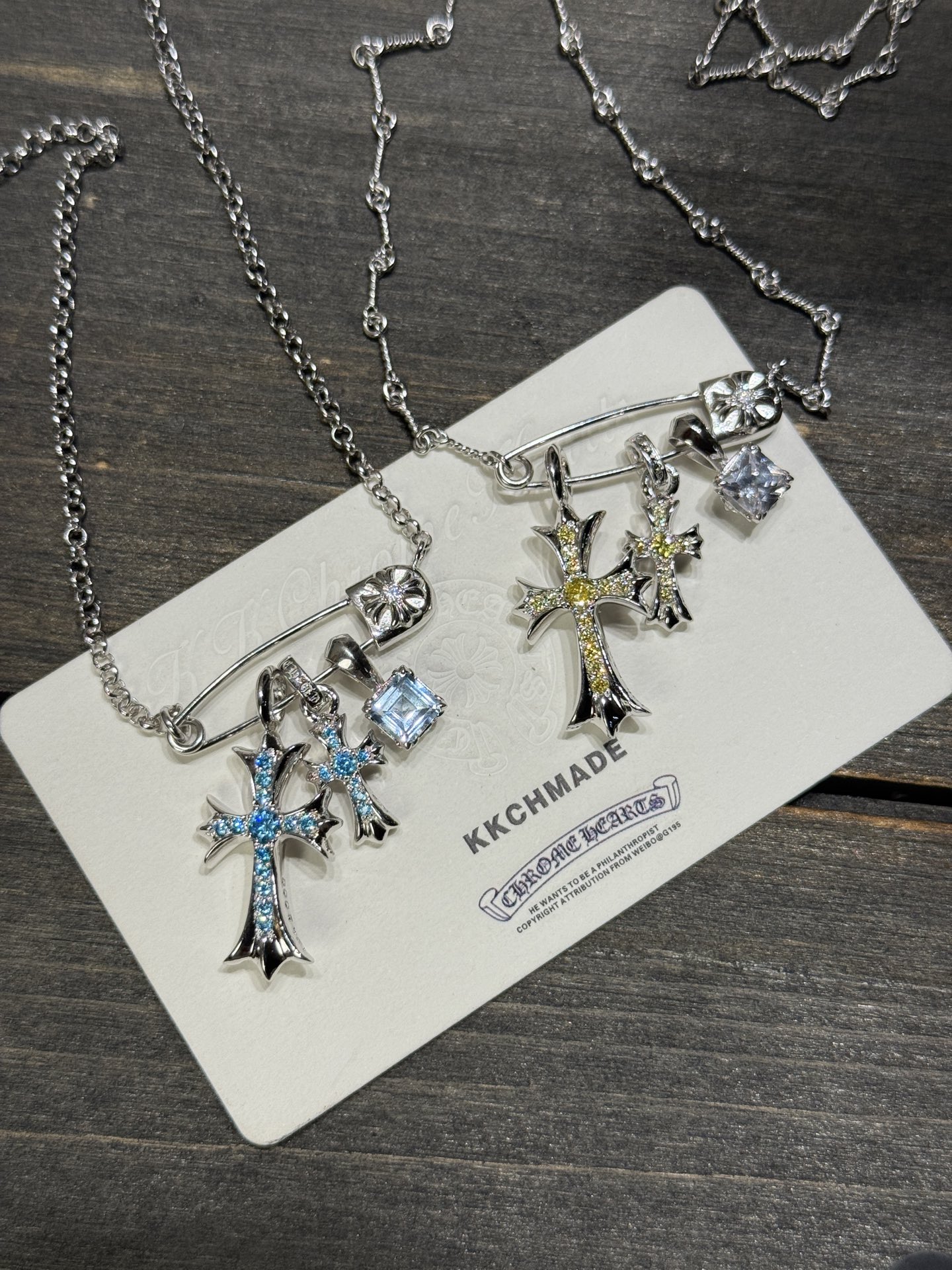 Custom Gold-Plated Diamond Setting, Necklace Pendant