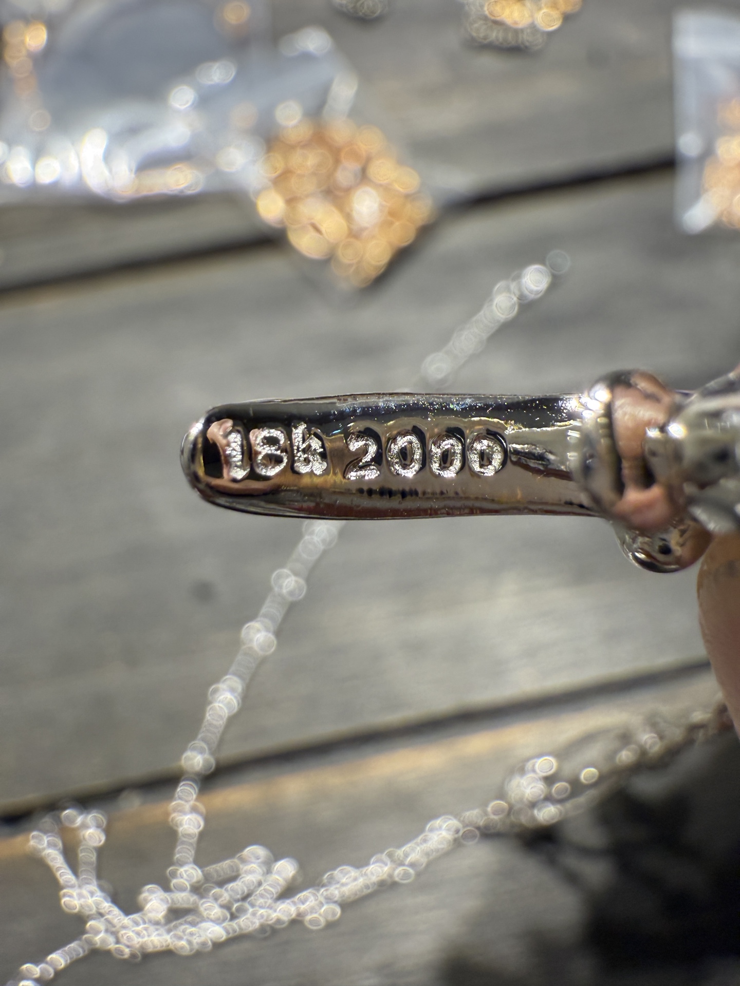 Custom Gold-Plated Diamond Setting, Necklace Pendant