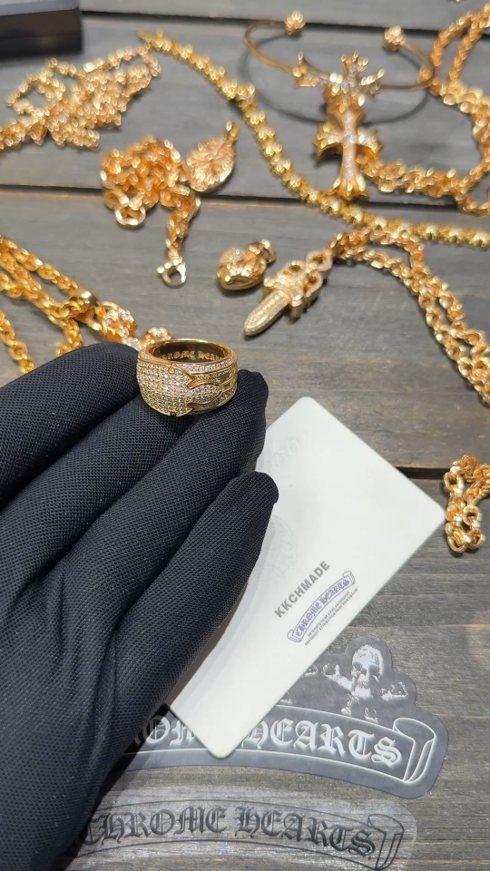 Ring, Gold-Plated Diamond Custom, Custom 22k Solid Gold