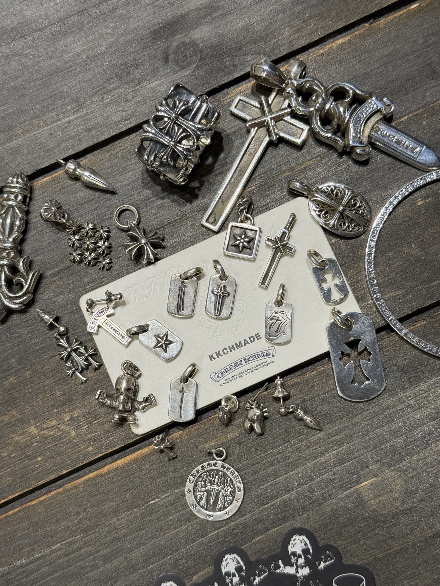 Client custom real shots: earrings, necklace, pendant