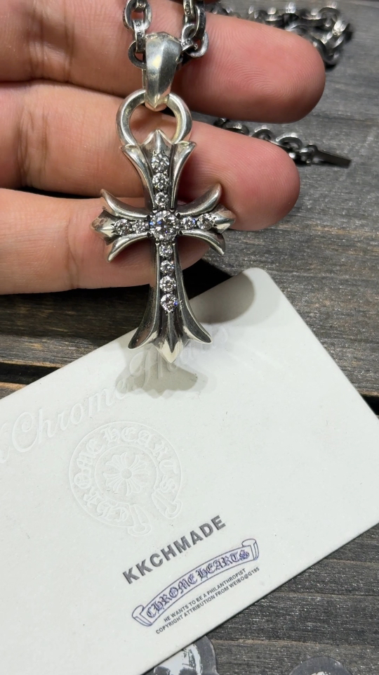 Necklace Pendant, 925 Silver Diamond Custom