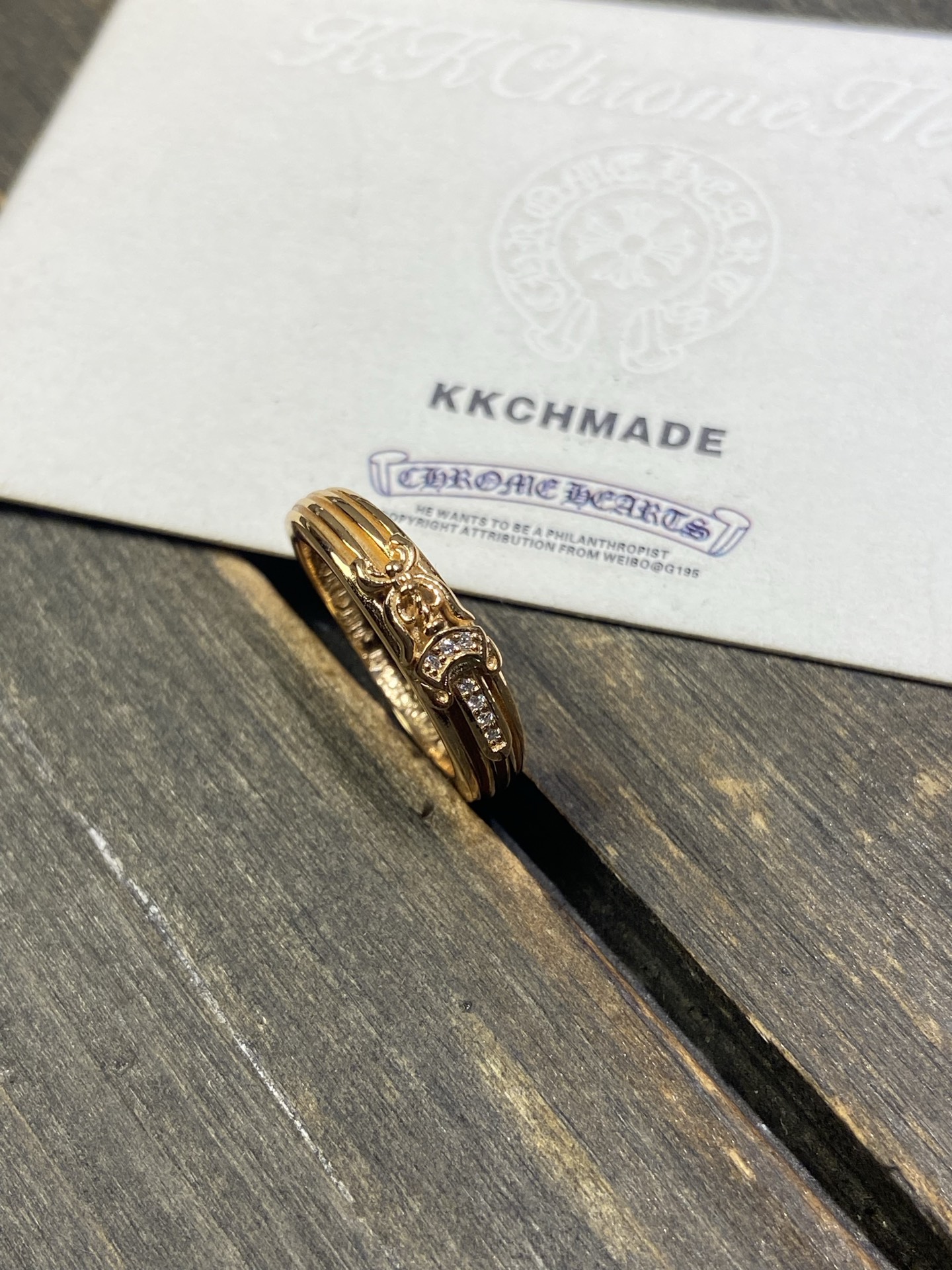 Ring, Gold-Plated Diamond Custom, Custom 22k Solid Gold