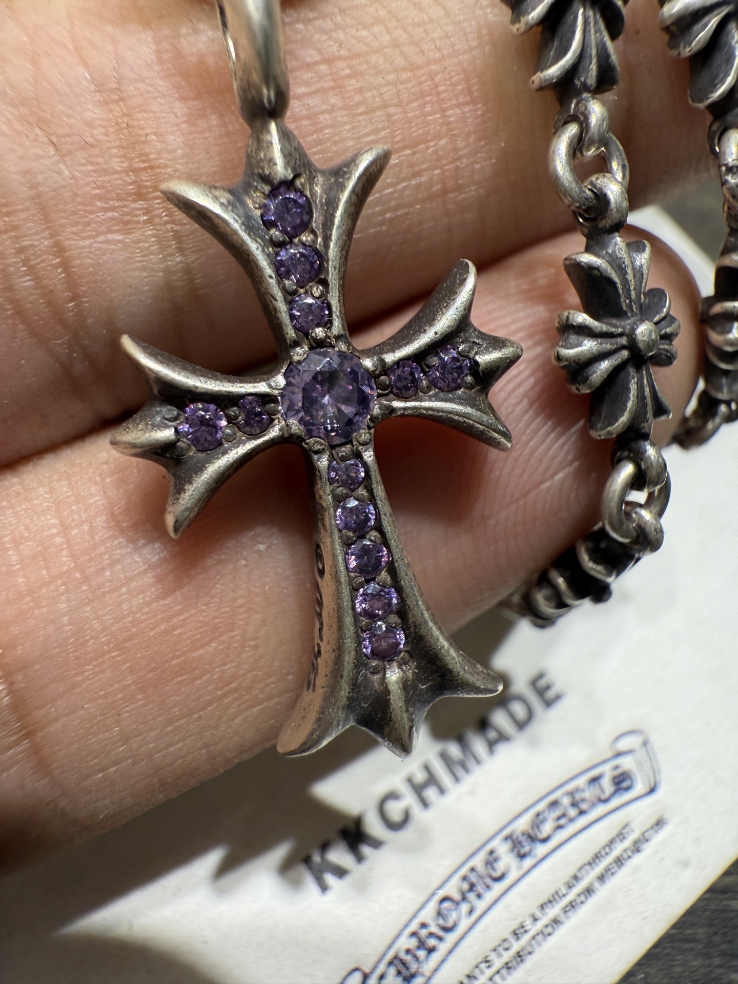 Necklace Pendant, 925 Silver Diamond Custom