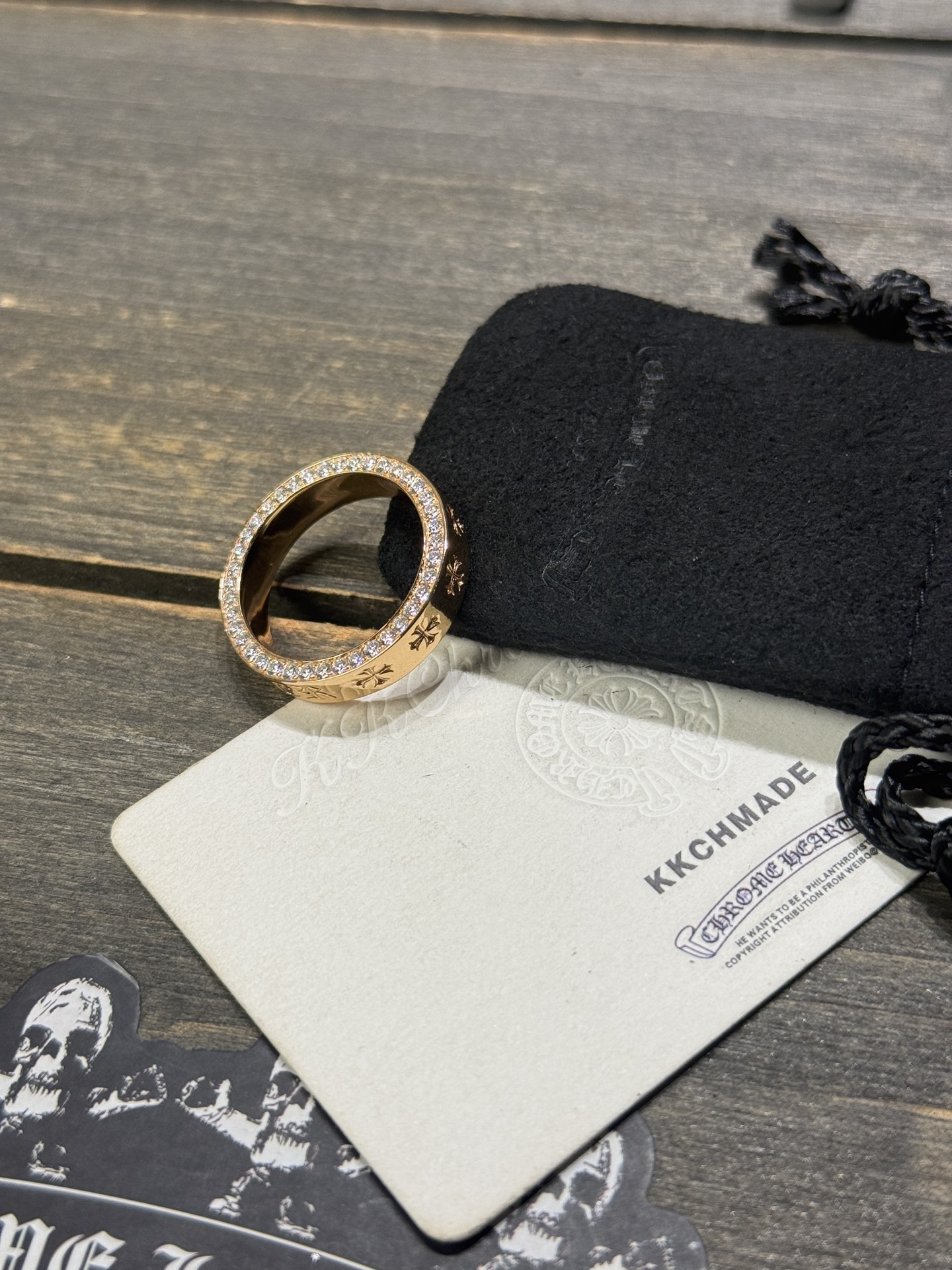 Ring, Gold-Plated Diamond Custom, Custom 22k Solid Gold