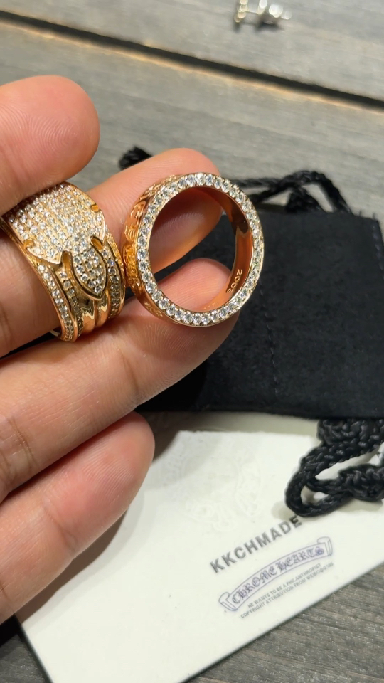 Ring, Gold-Plated Diamond Custom, Custom 22k Solid Gold