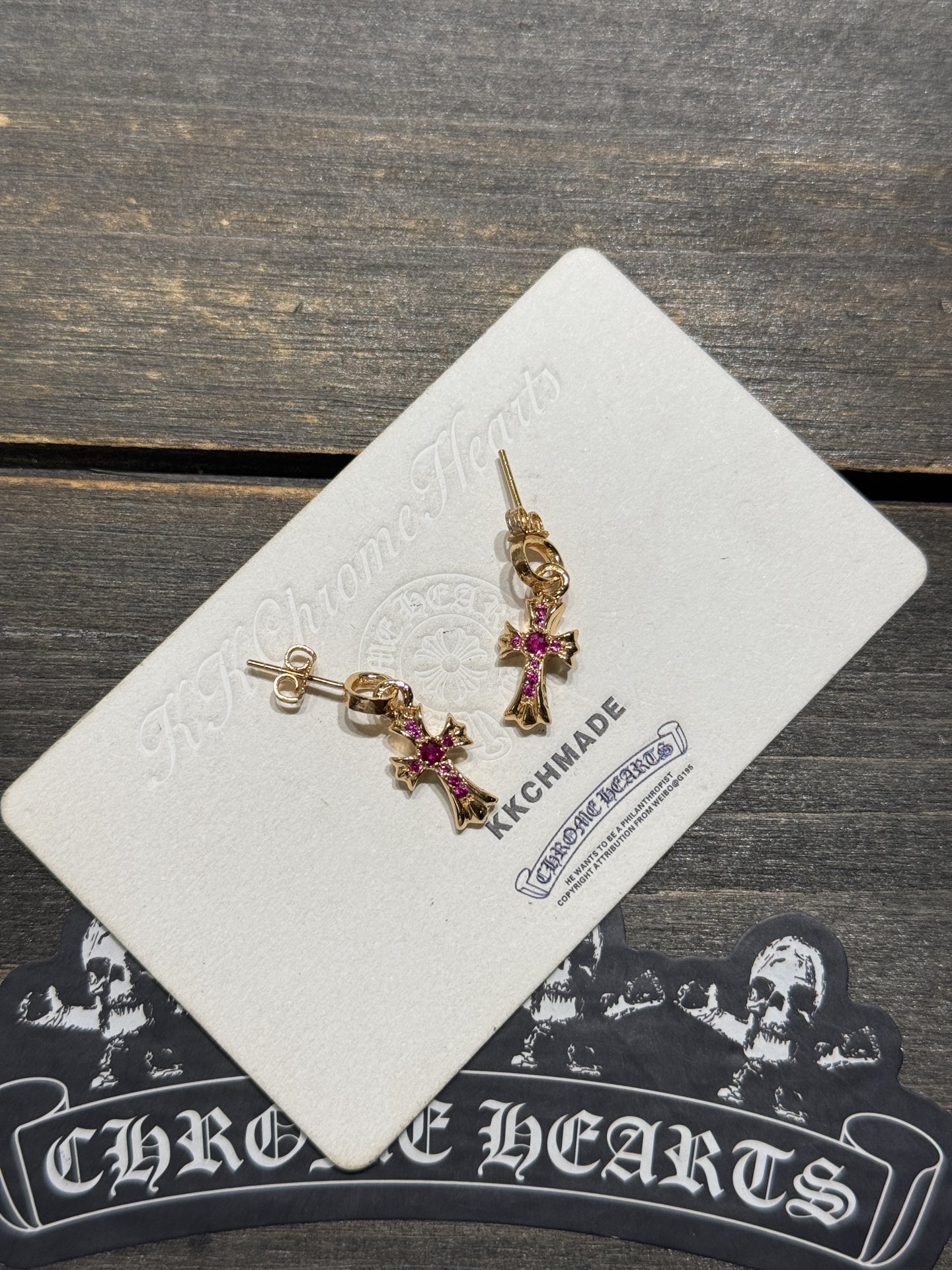 Earrings, Gold-Plated Diamond Custom