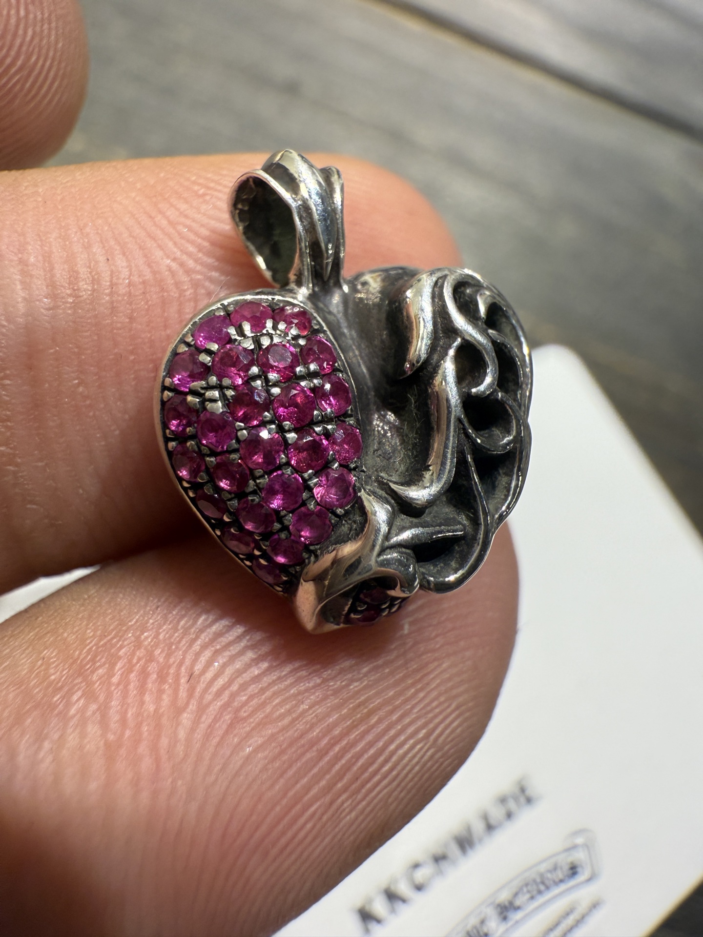 Necklace Pendant, 925 Silver Diamond Custom