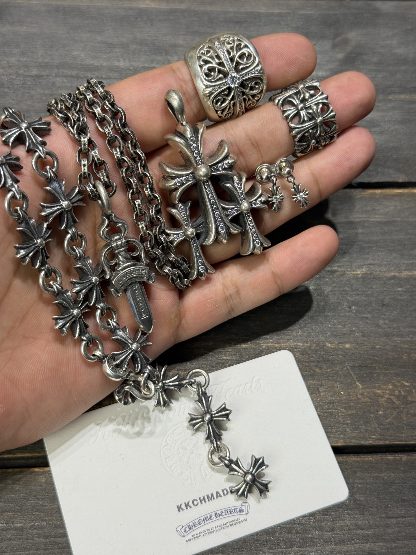 Custom Order Real Shot, 925 Silver Diamond Custom