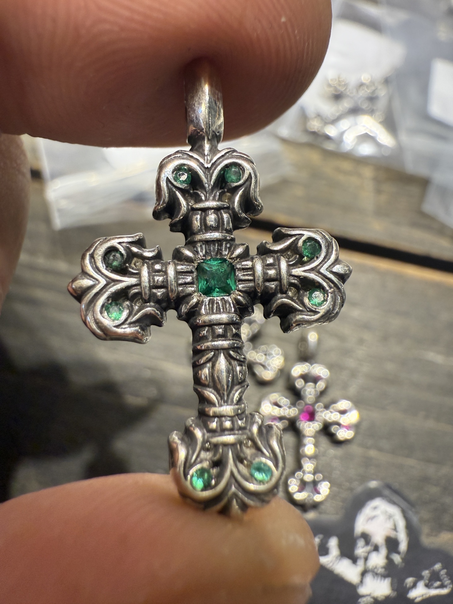 Necklace Pendant, 925 Silver Diamond Custom