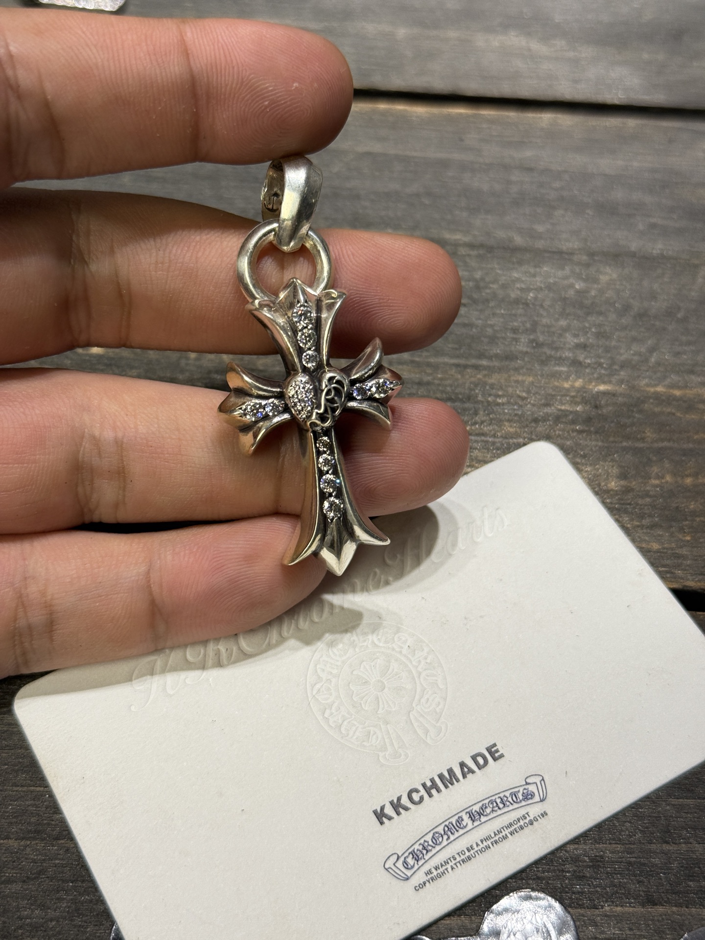 Necklace Pendant, 925 Silver Diamond Custom