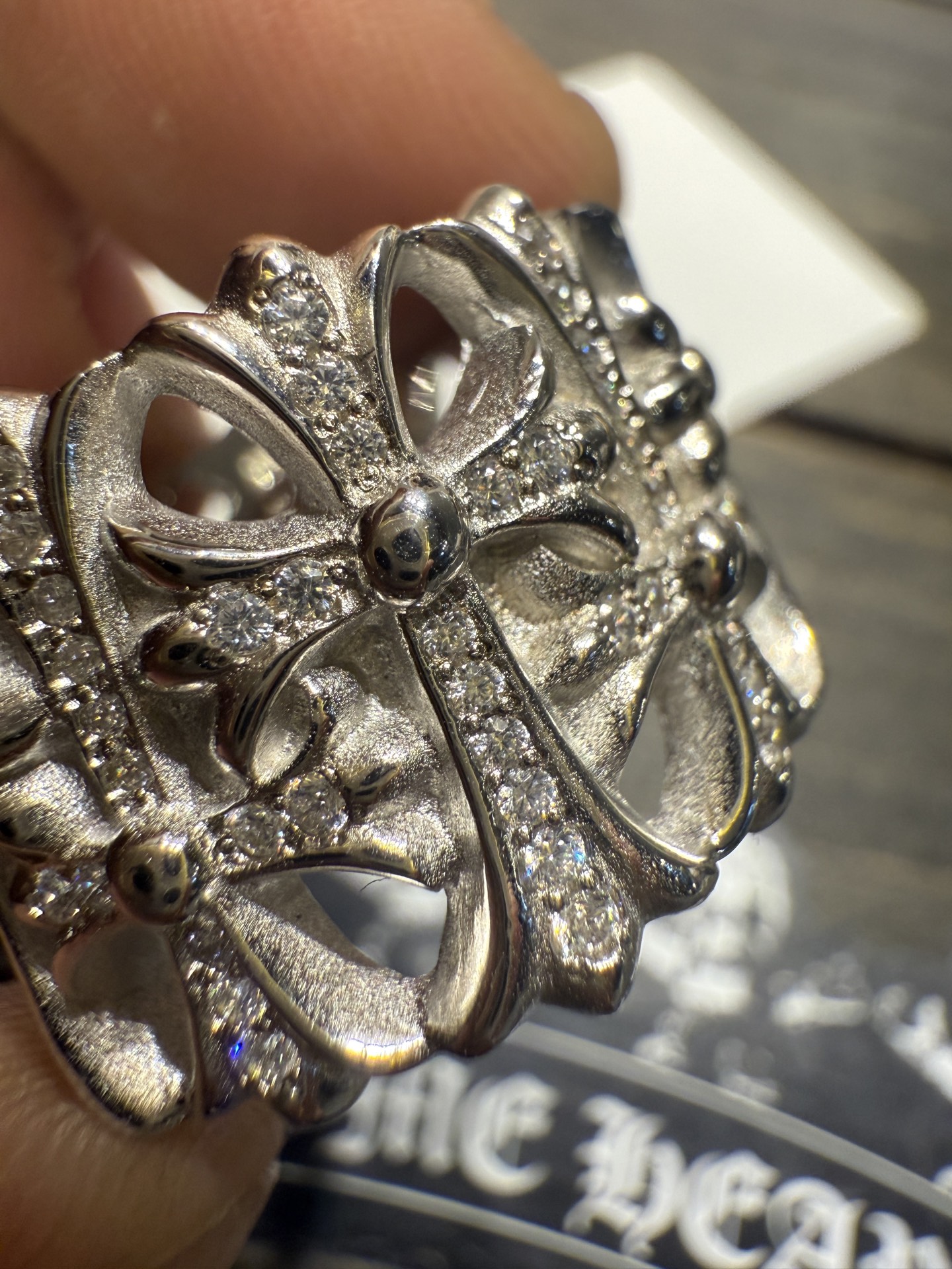 Ring, Custom Gold-Plated Diamond Setting