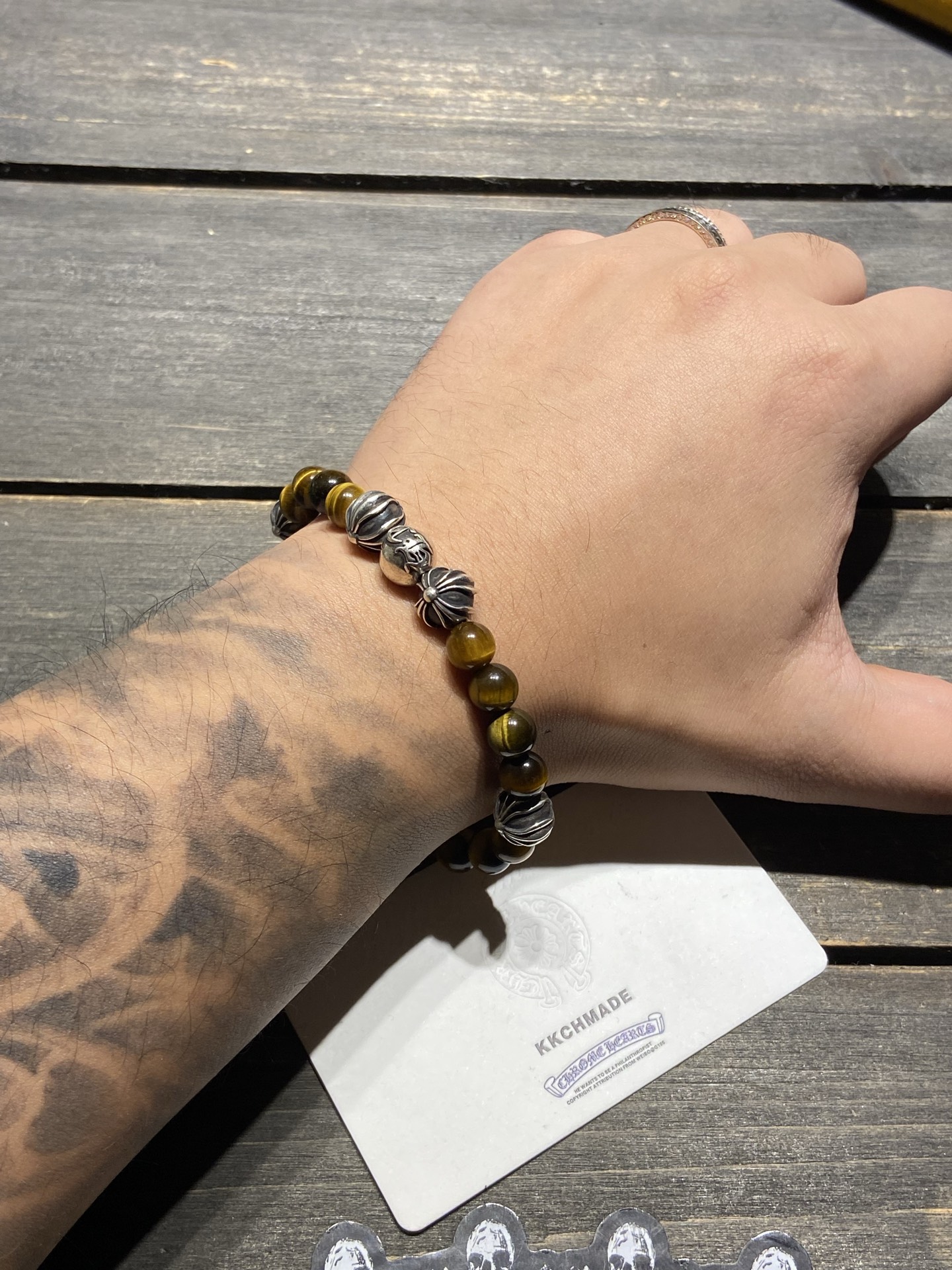 Silver bead bracelet