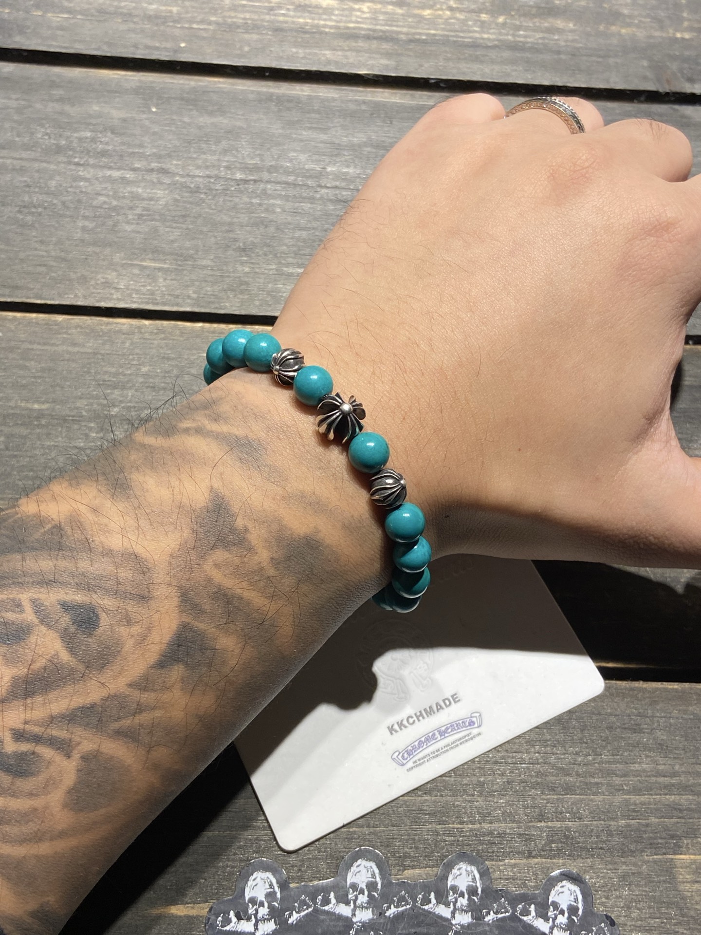 Silver bead bracelet