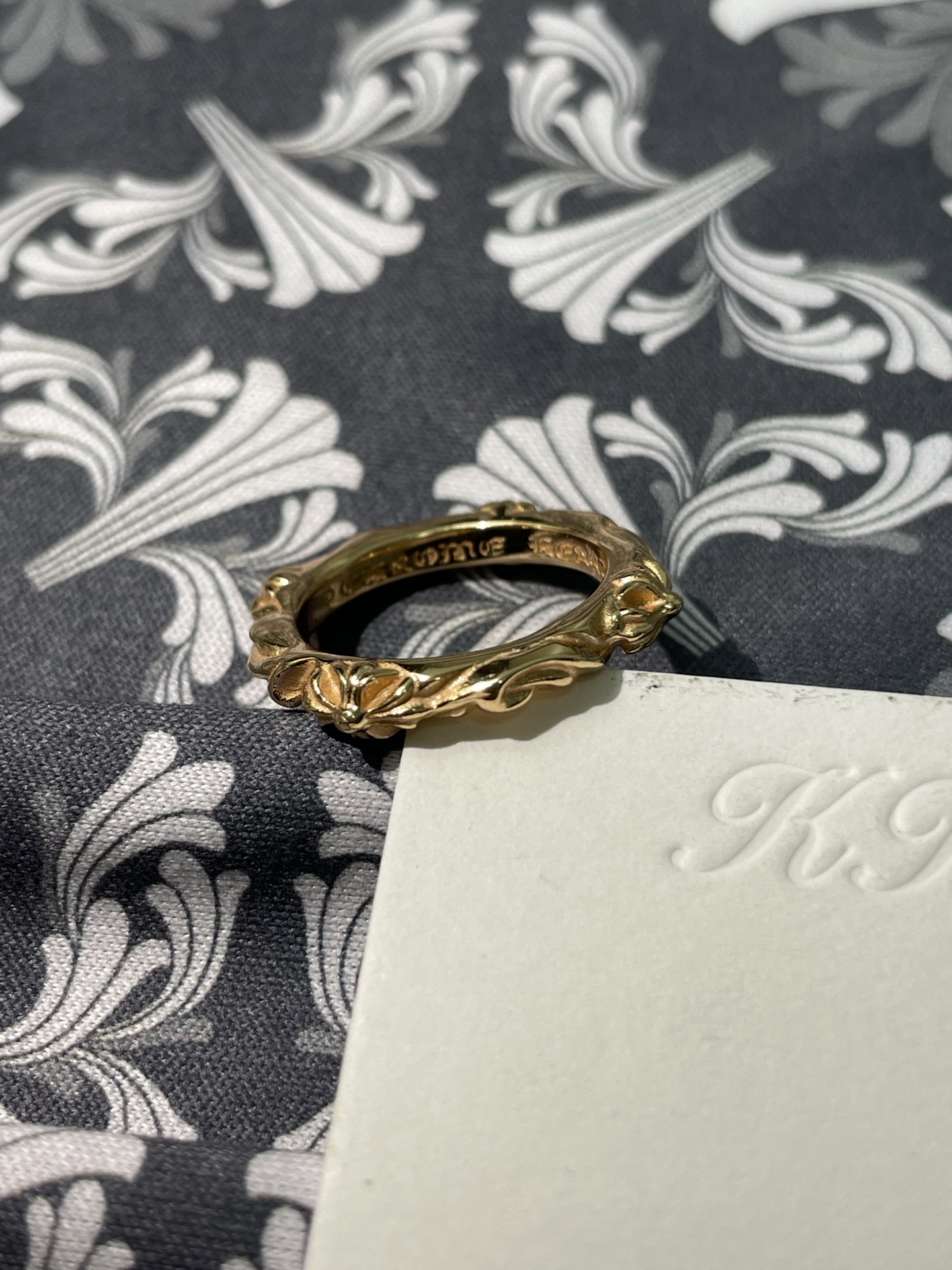 Ring, Custom Gold-Plated Diamond Setting