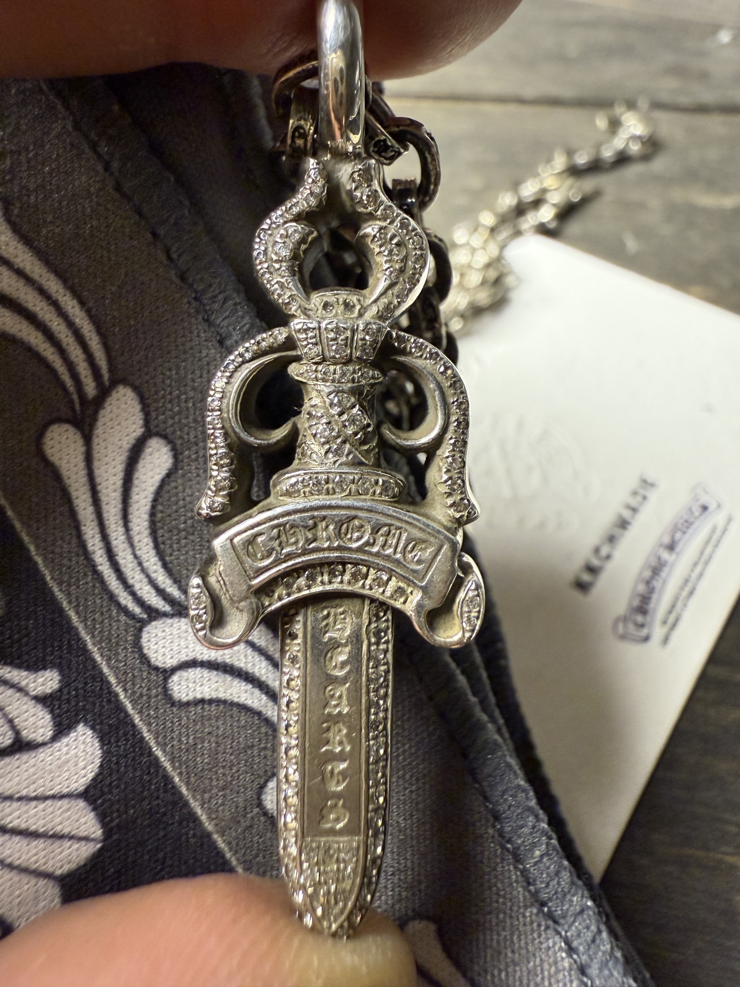 Necklace Pendant, 925 Silver Diamond Custom