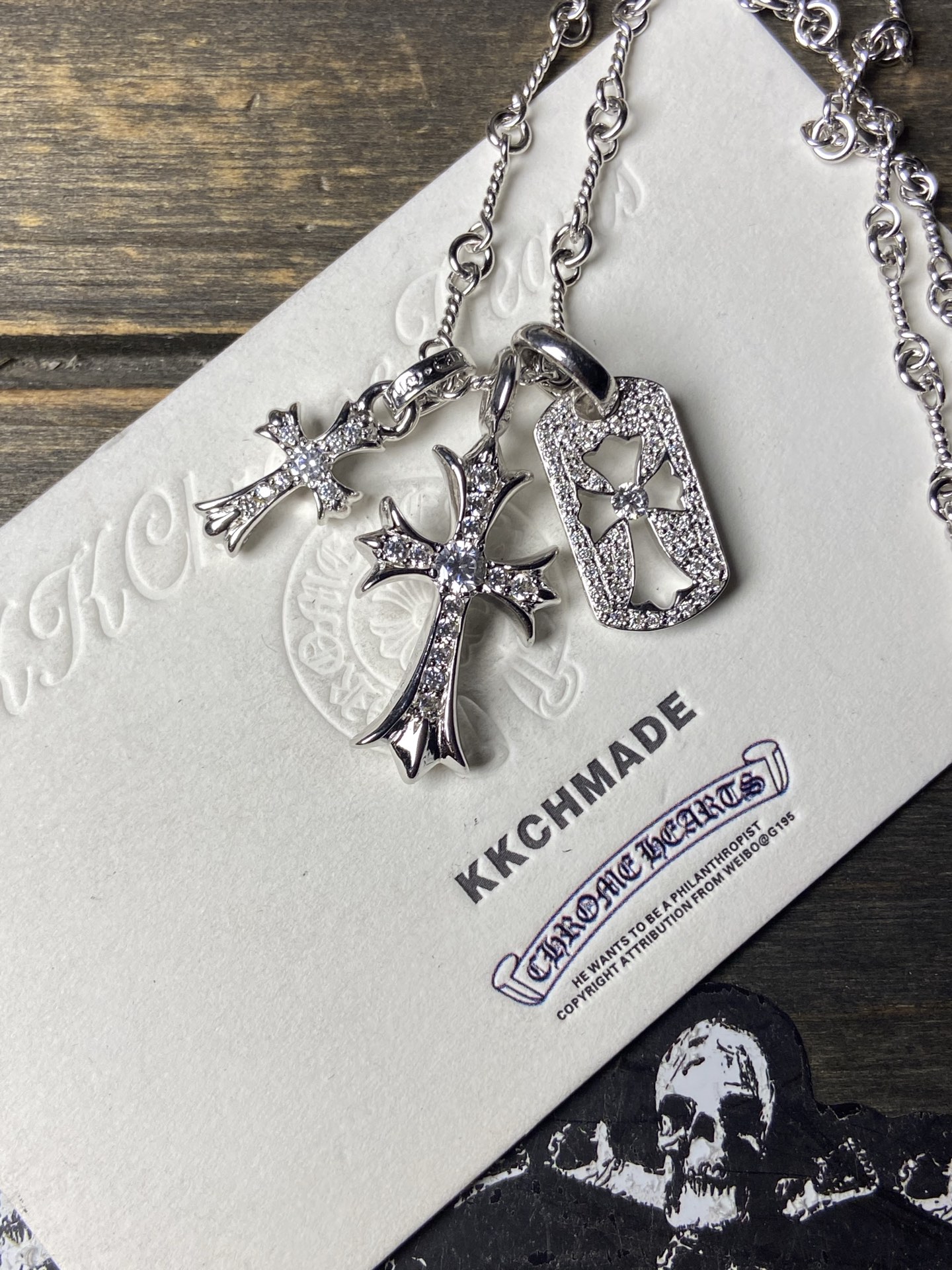 Custom Gold-Plated Diamond Setting, Necklace Pendant