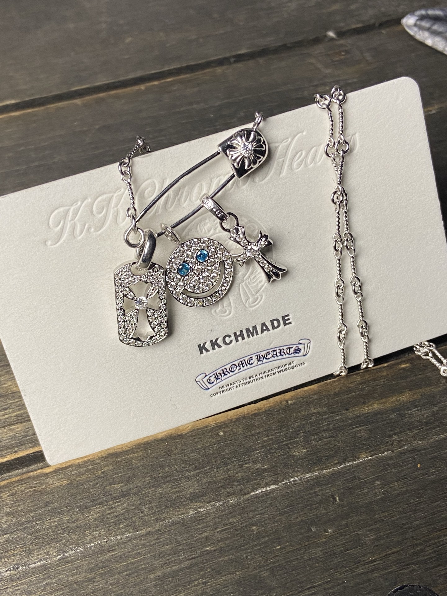 Custom Gold-Plated Diamond Setting, Necklace Pendant