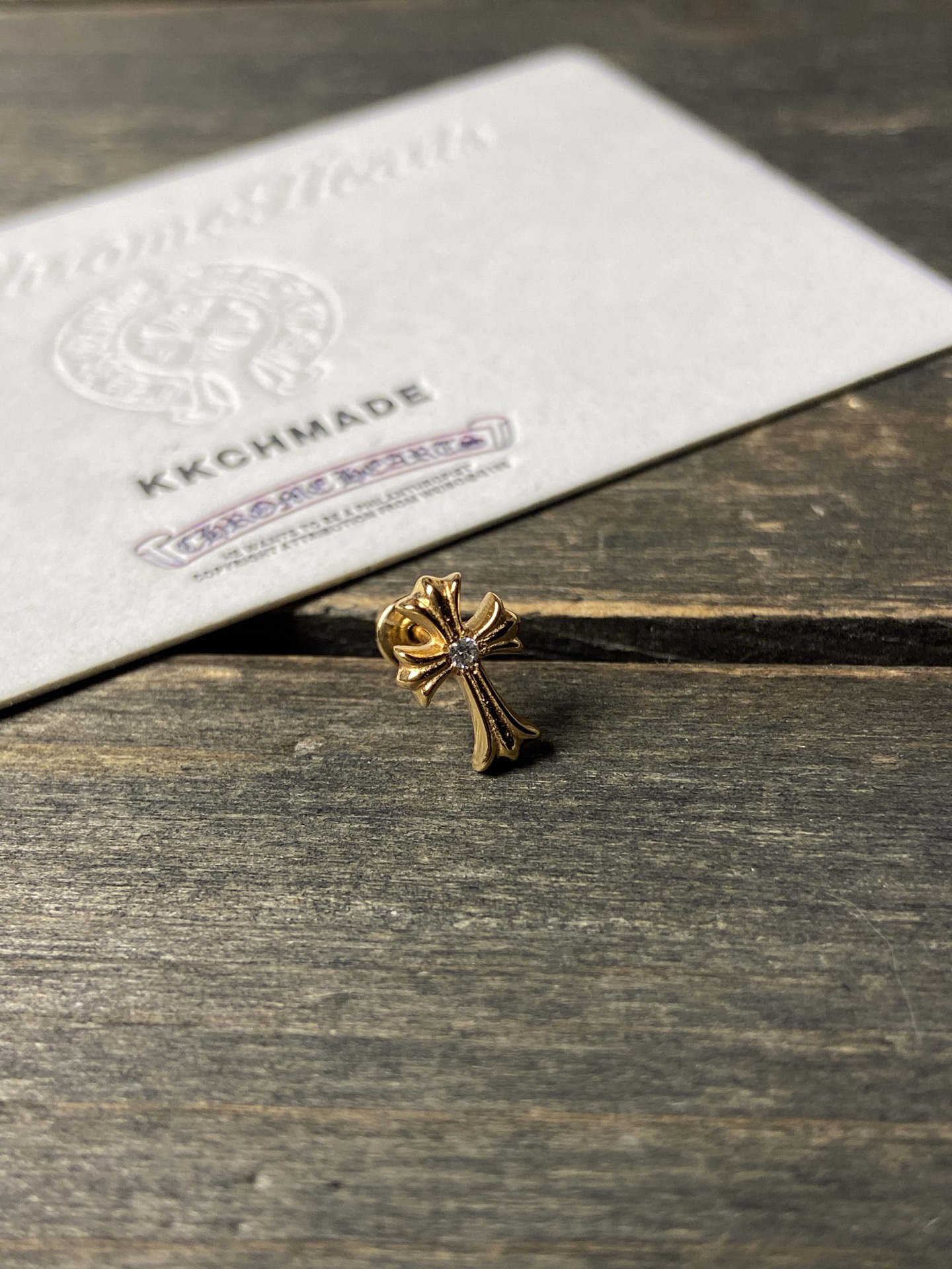 Earrings, Gold-Plated Diamond Custom