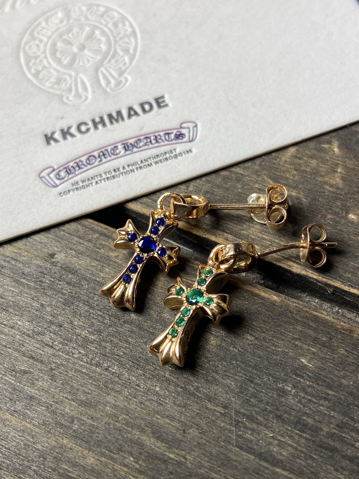 Earrings, Gold-Plated Diamond Custom