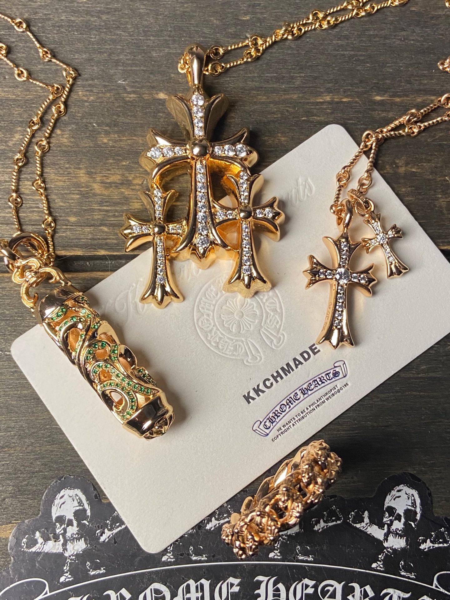 Custom order real shot, gold-plated diamond-set customization, 22k real gold customization