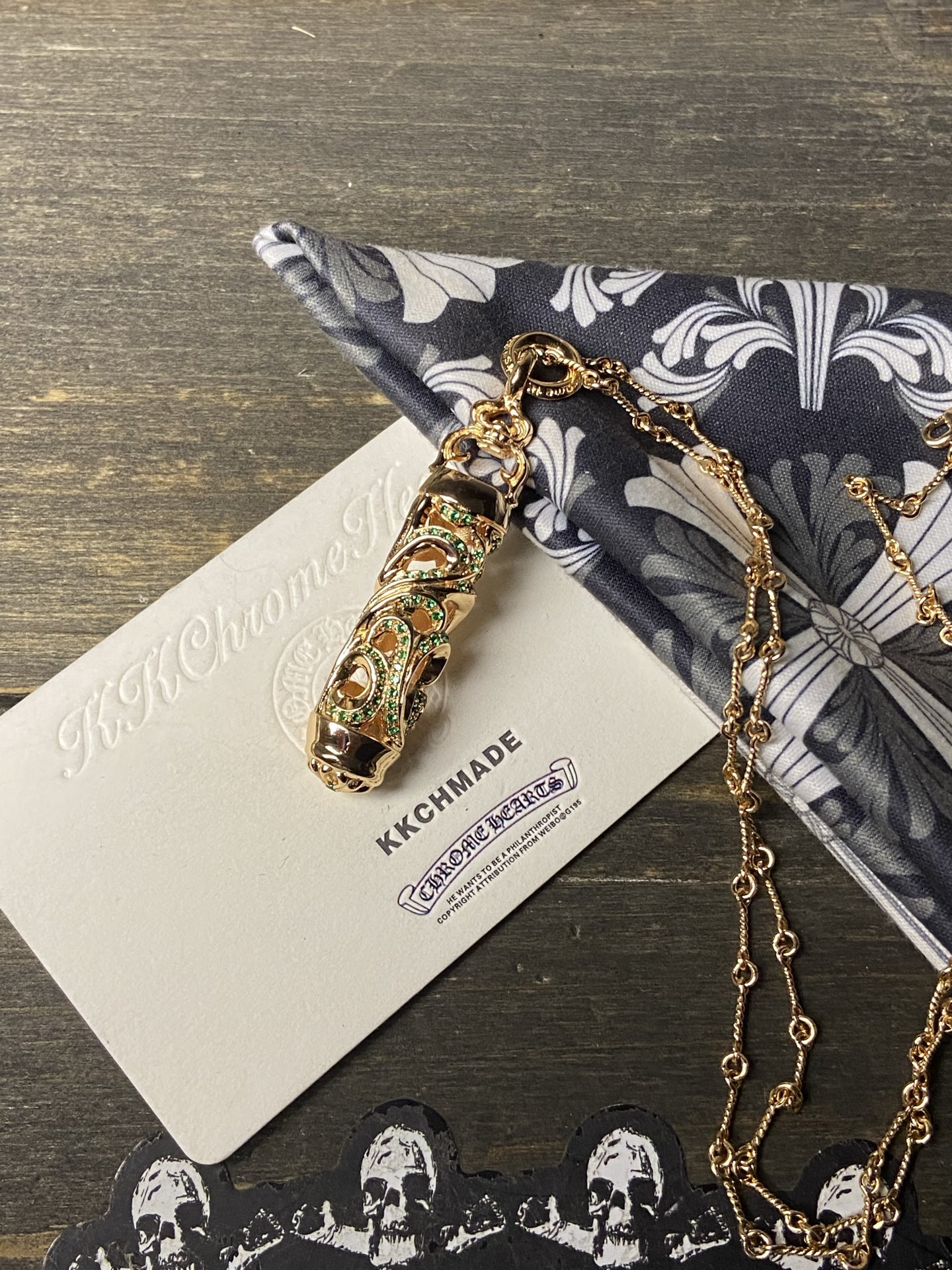 Custom Gold-Plated Diamond Setting, Necklace Pendant