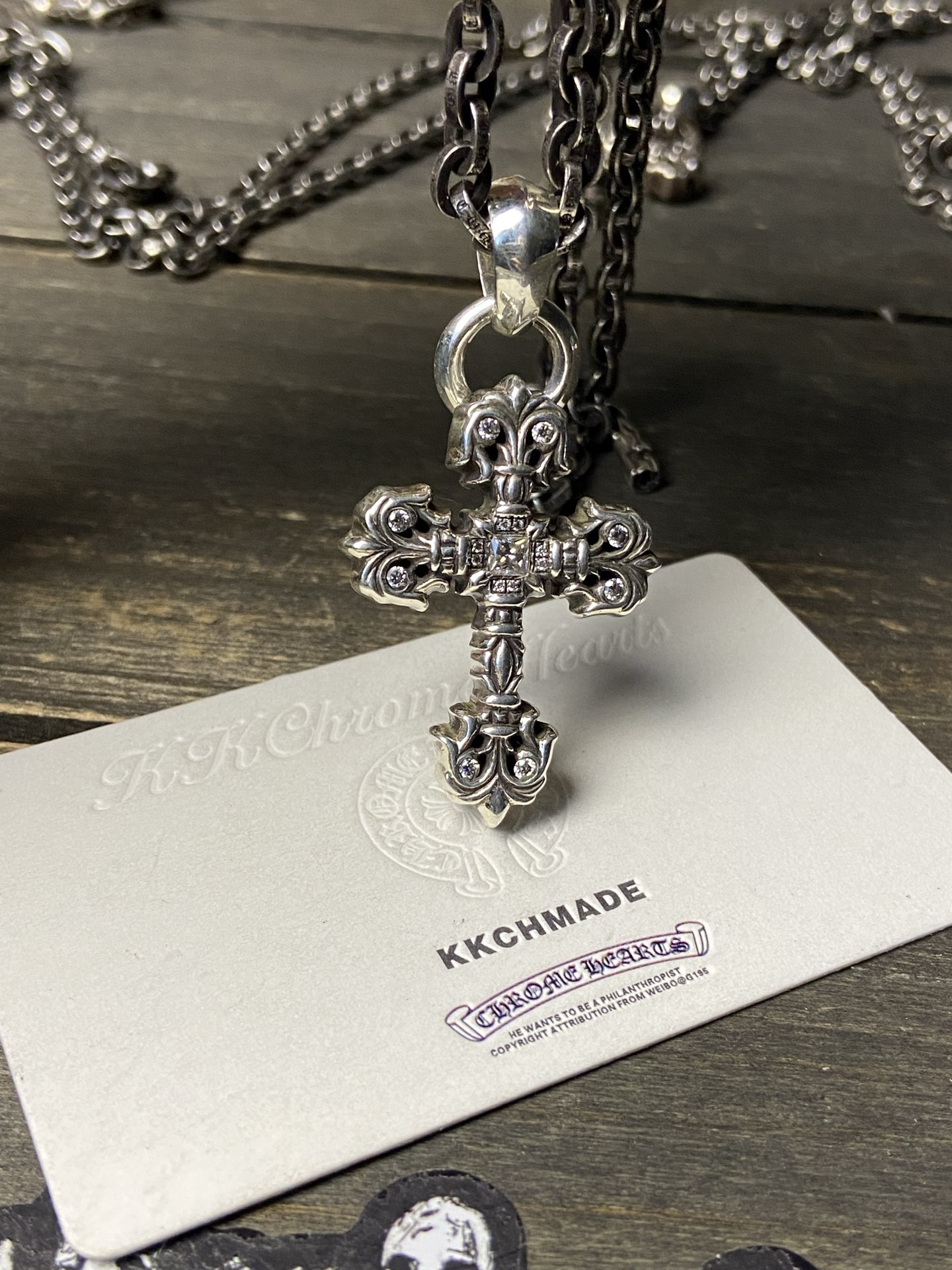 Necklace Pendant, 925 Silver Diamond Custom