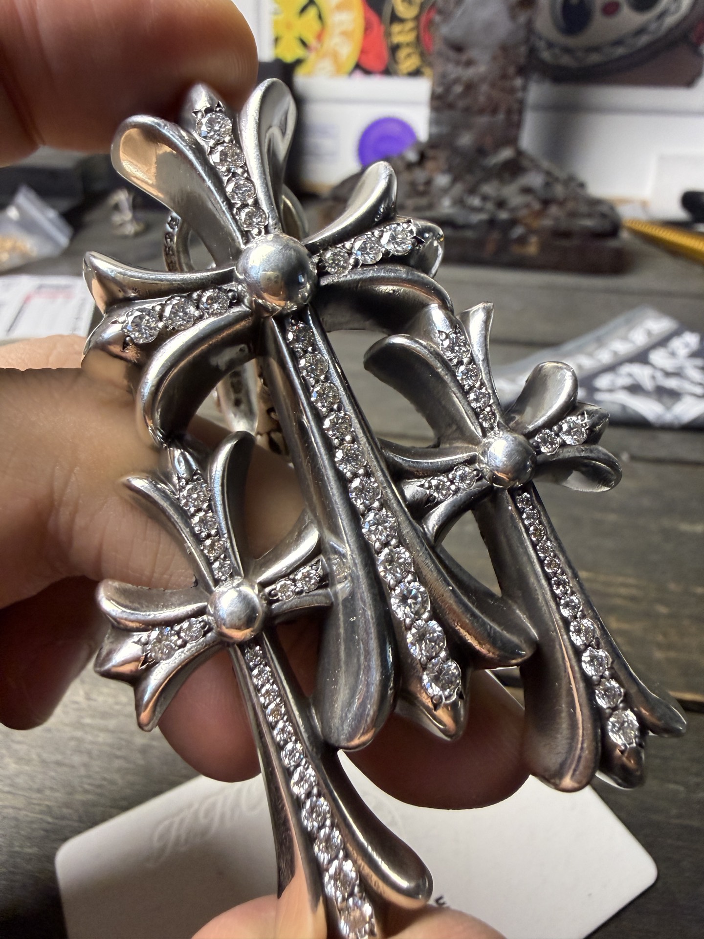 Necklace Pendant, 925 Silver Diamond Custom