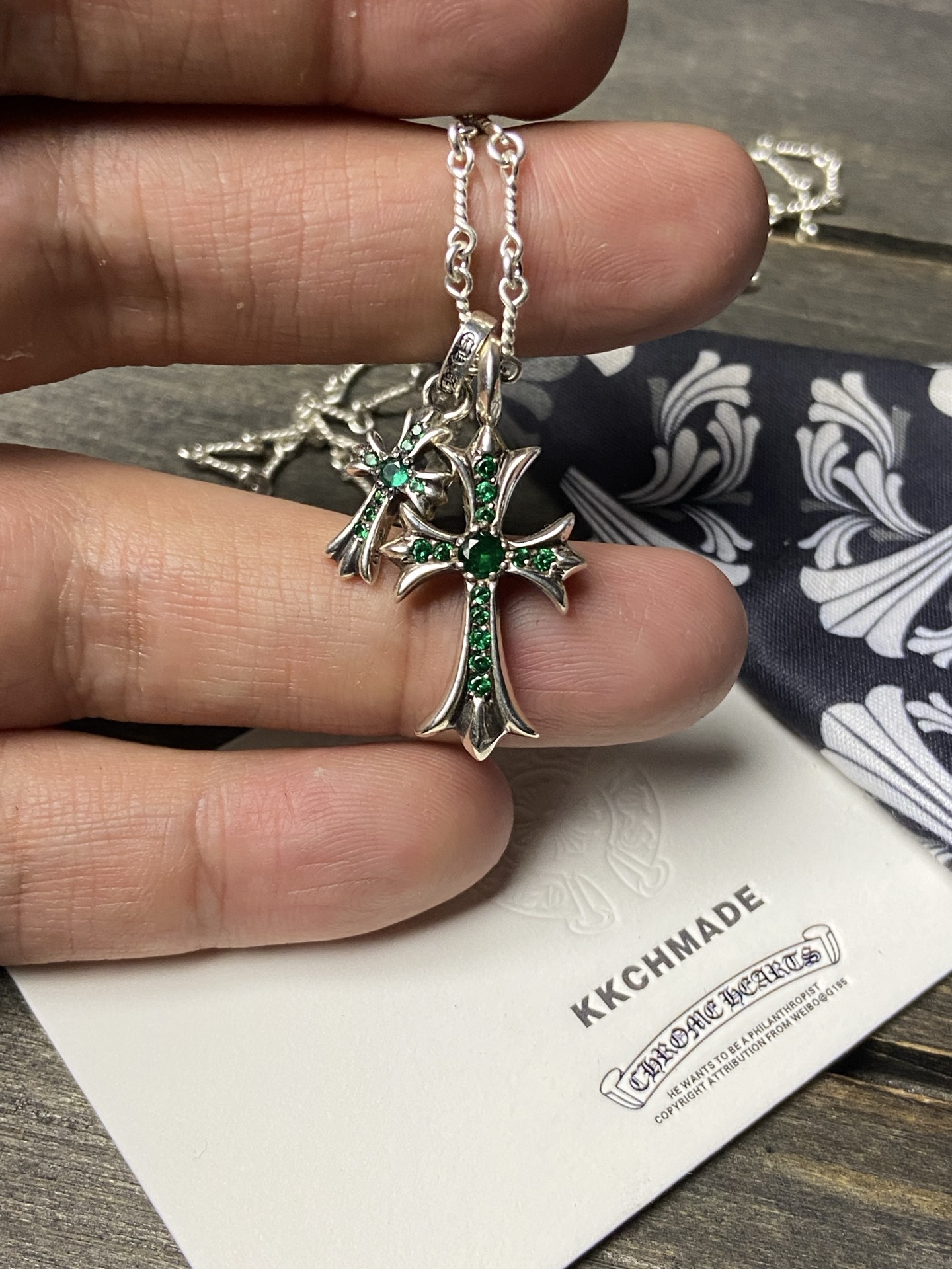 Necklace Pendant, 925 Silver Diamond Custom