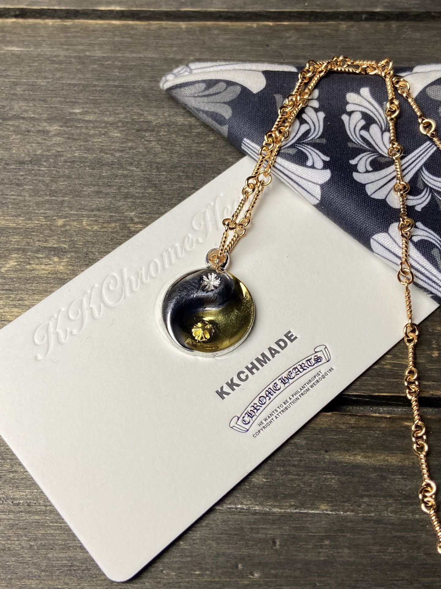 Custom Gold-Plated Diamond Setting, Necklace Pendant
