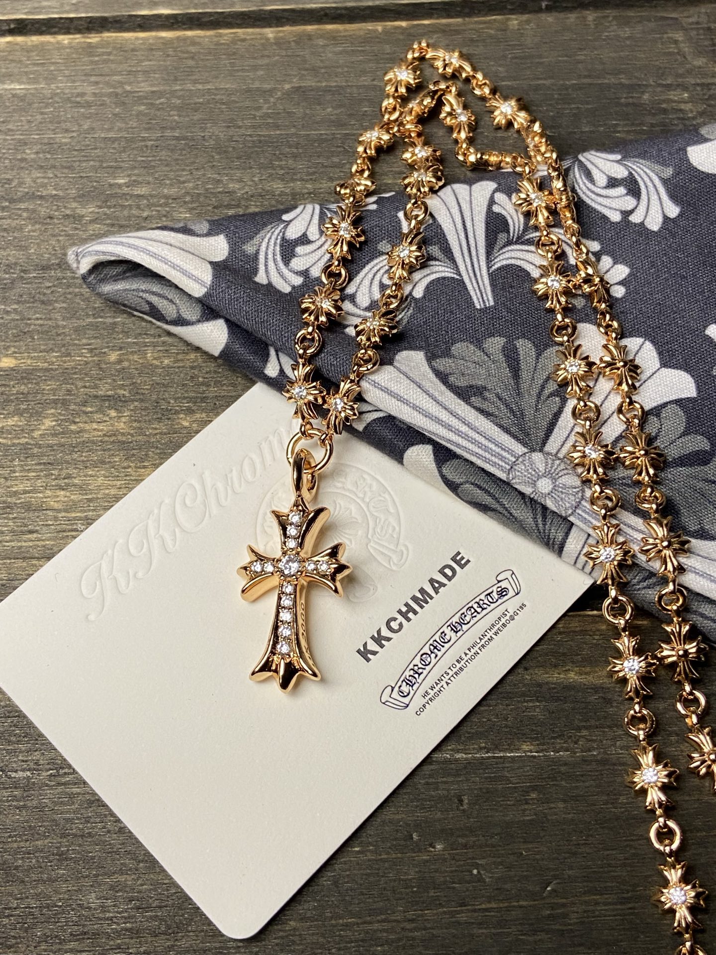 Custom Gold-Plated Diamond Setting, Necklace Pendant