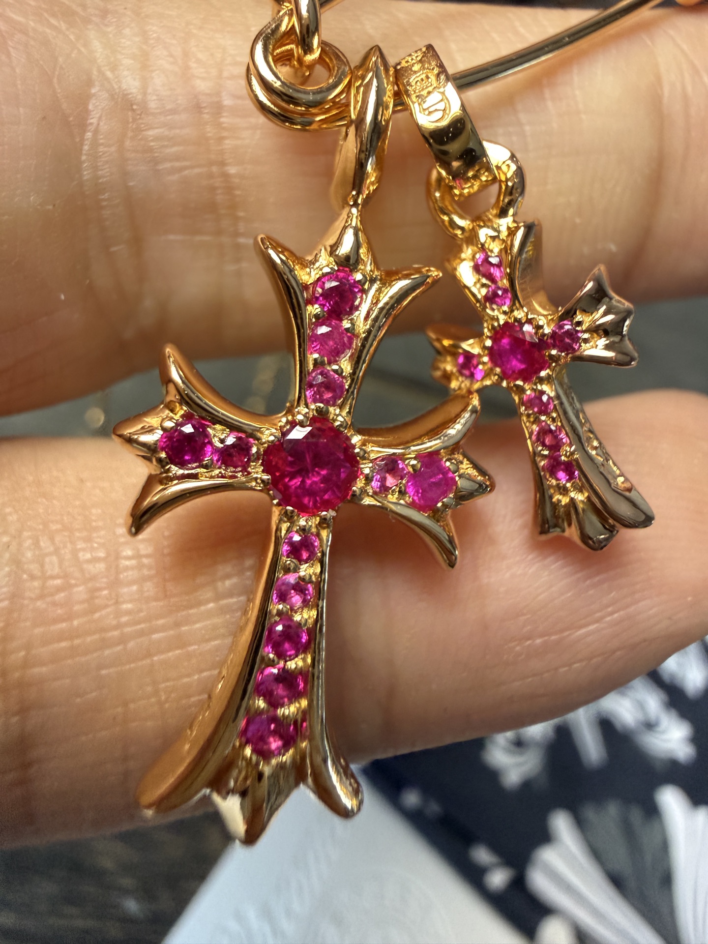Custom Gold-Plated Diamond Setting, Necklace Pendant
