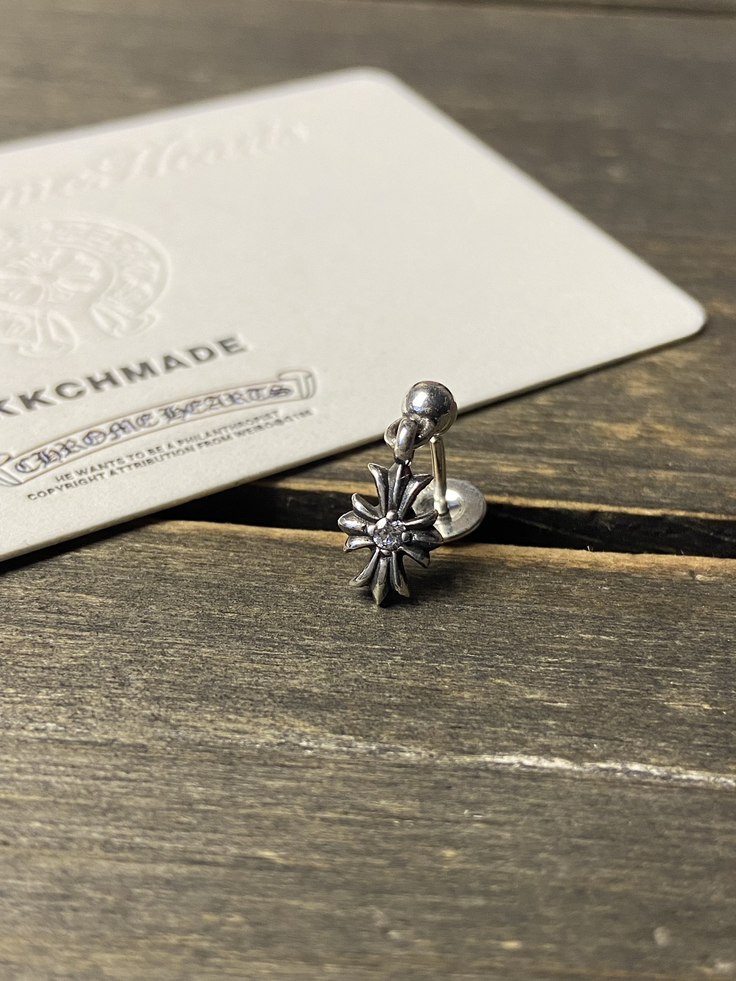 Earrings, 925 silver with diamond customization