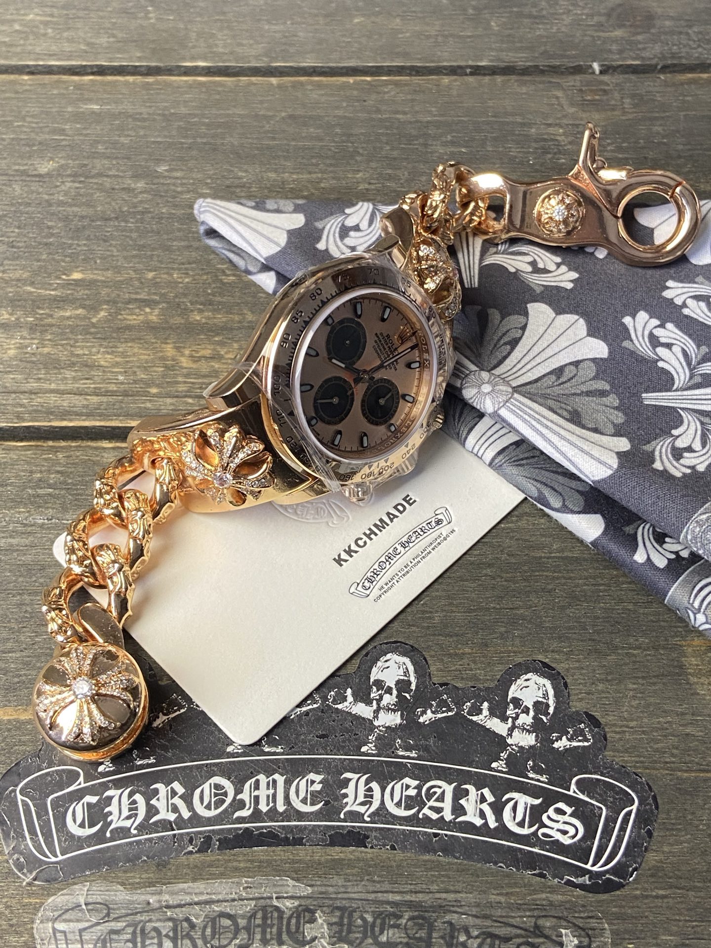 Watch modification, gold-plated and diamond-set customization