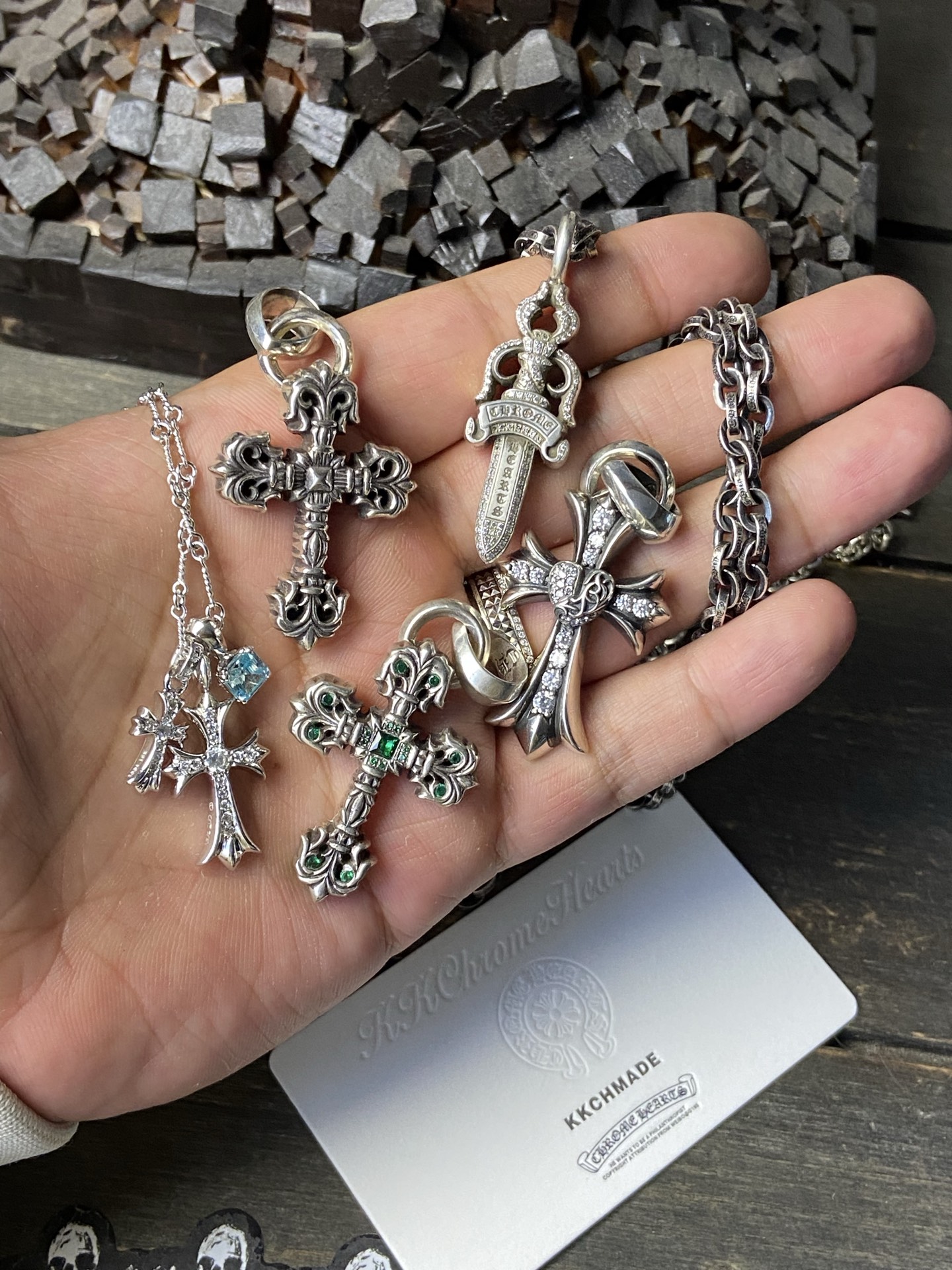 Custom Order Real Shot, 925 Silver Diamond Custom