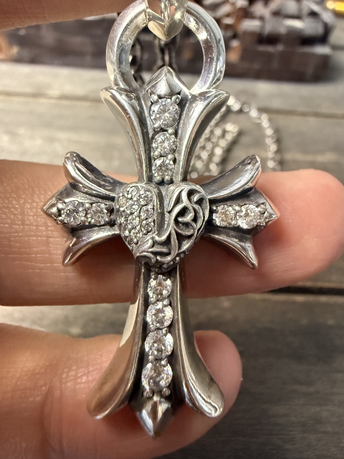 Necklace Pendant, 925 Silver Diamond Custom