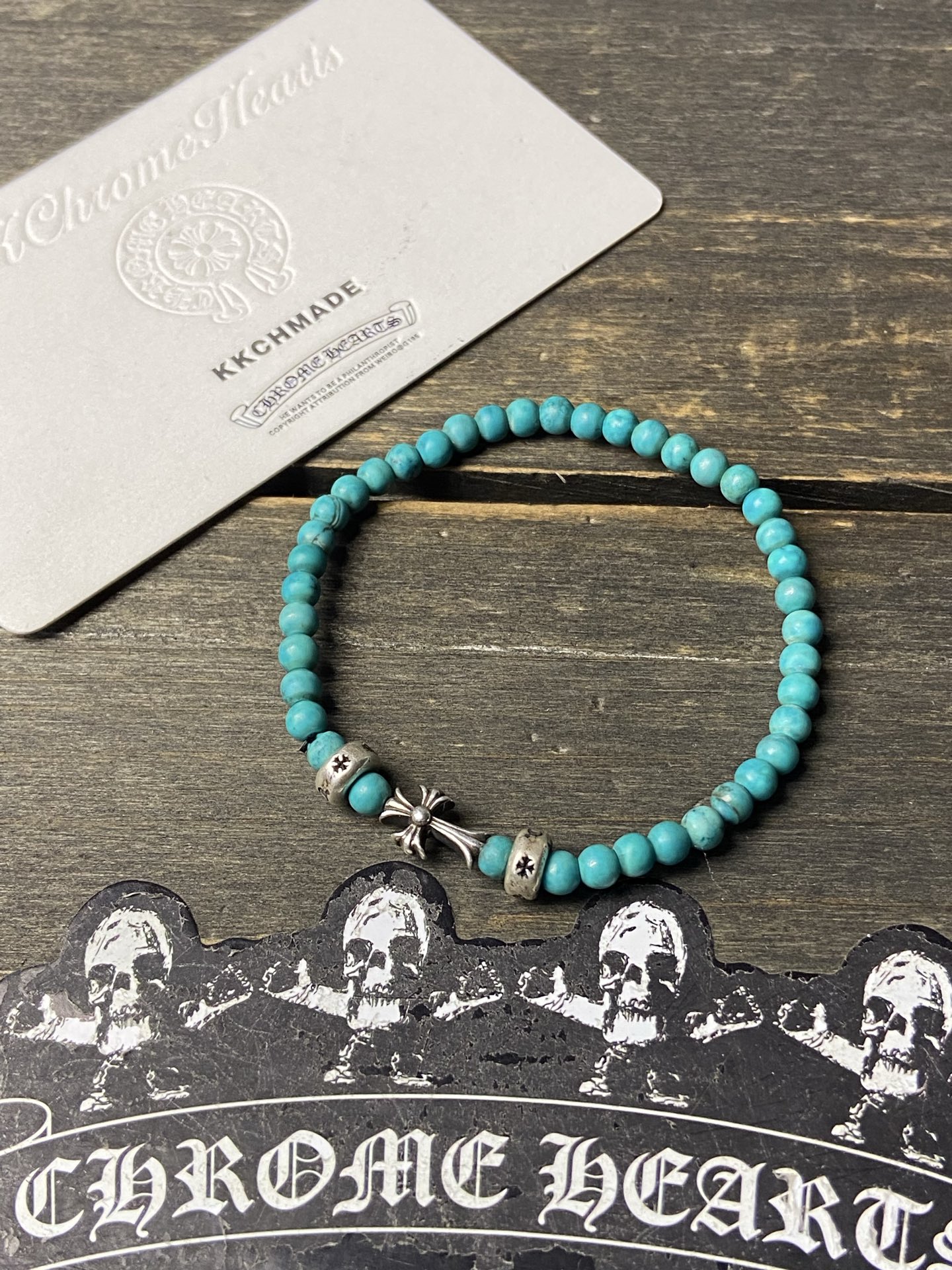 Silver bead bracelet