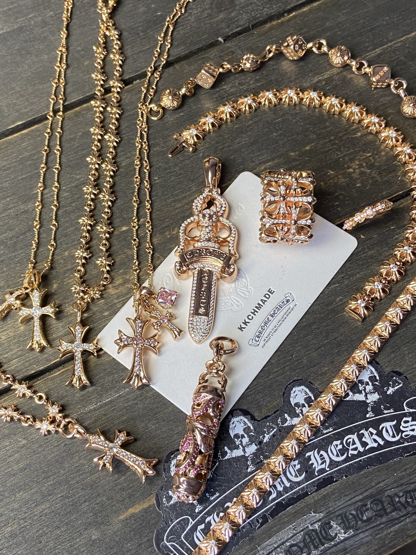 Custom order real shot, gold-plated diamond-set customization, 22k real gold customization