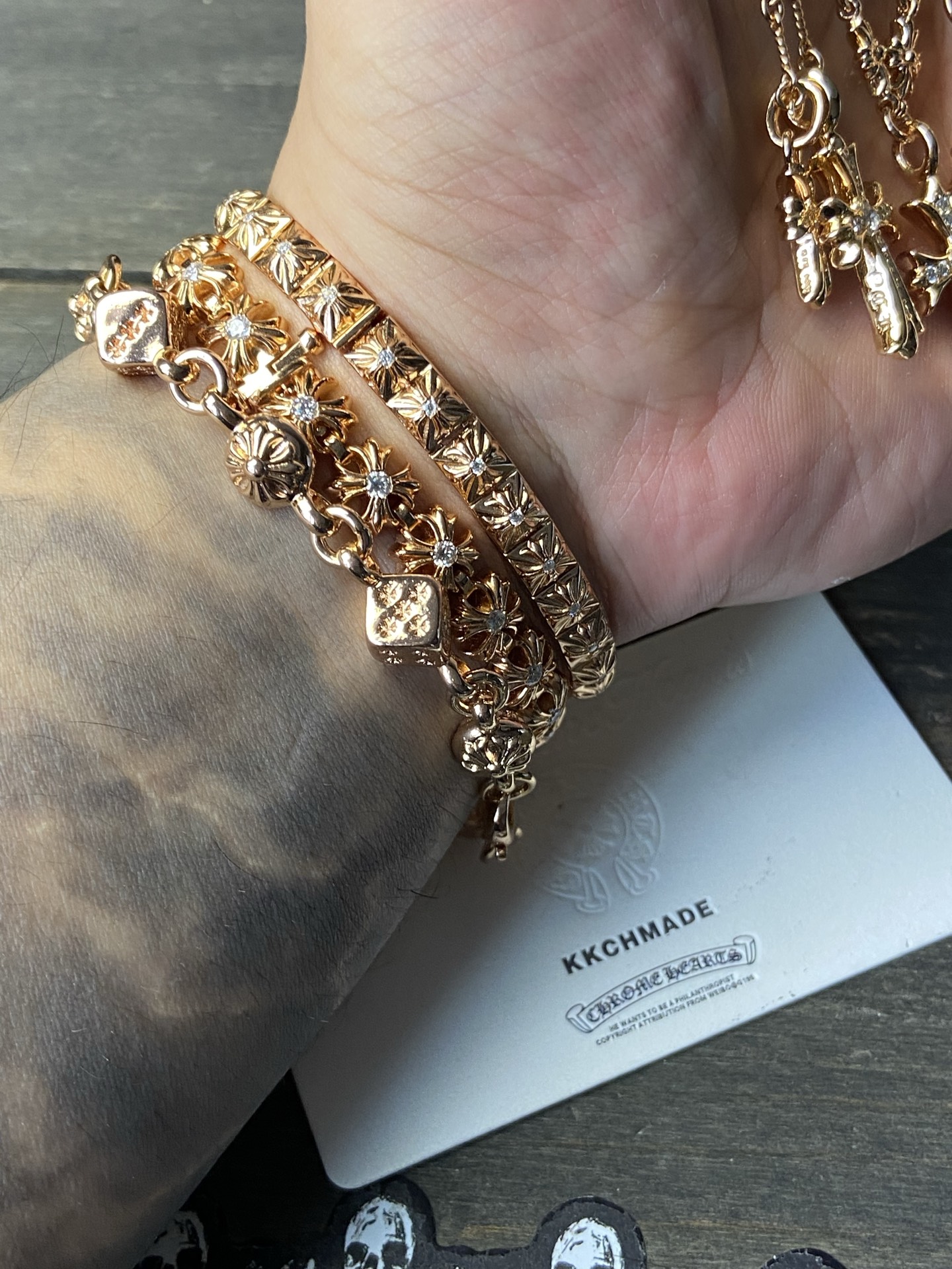 Custom order real shot, gold-plated diamond-set customization, 22k real gold customization