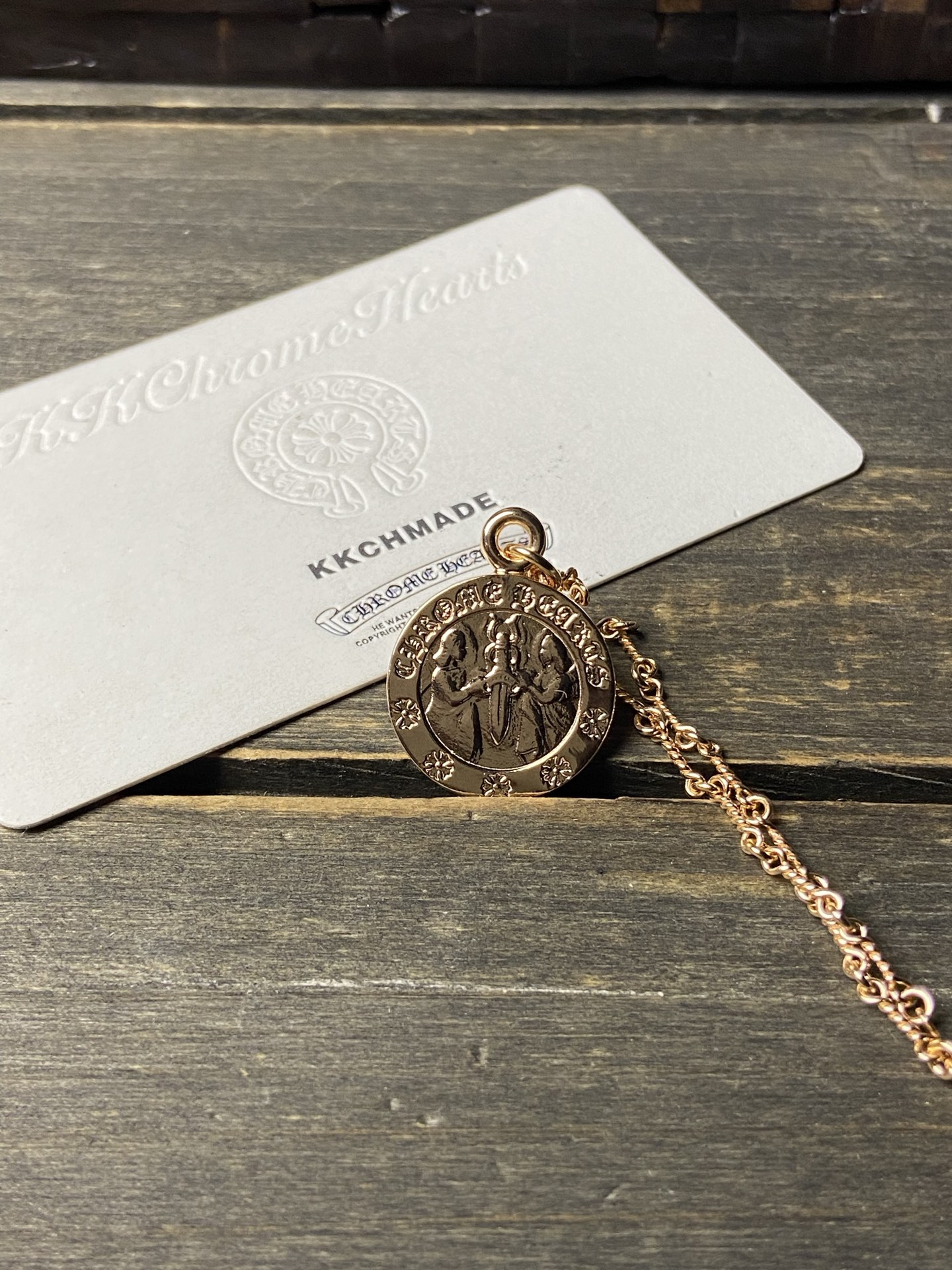 Custom Gold-Plated Diamond Setting, Necklace Pendant